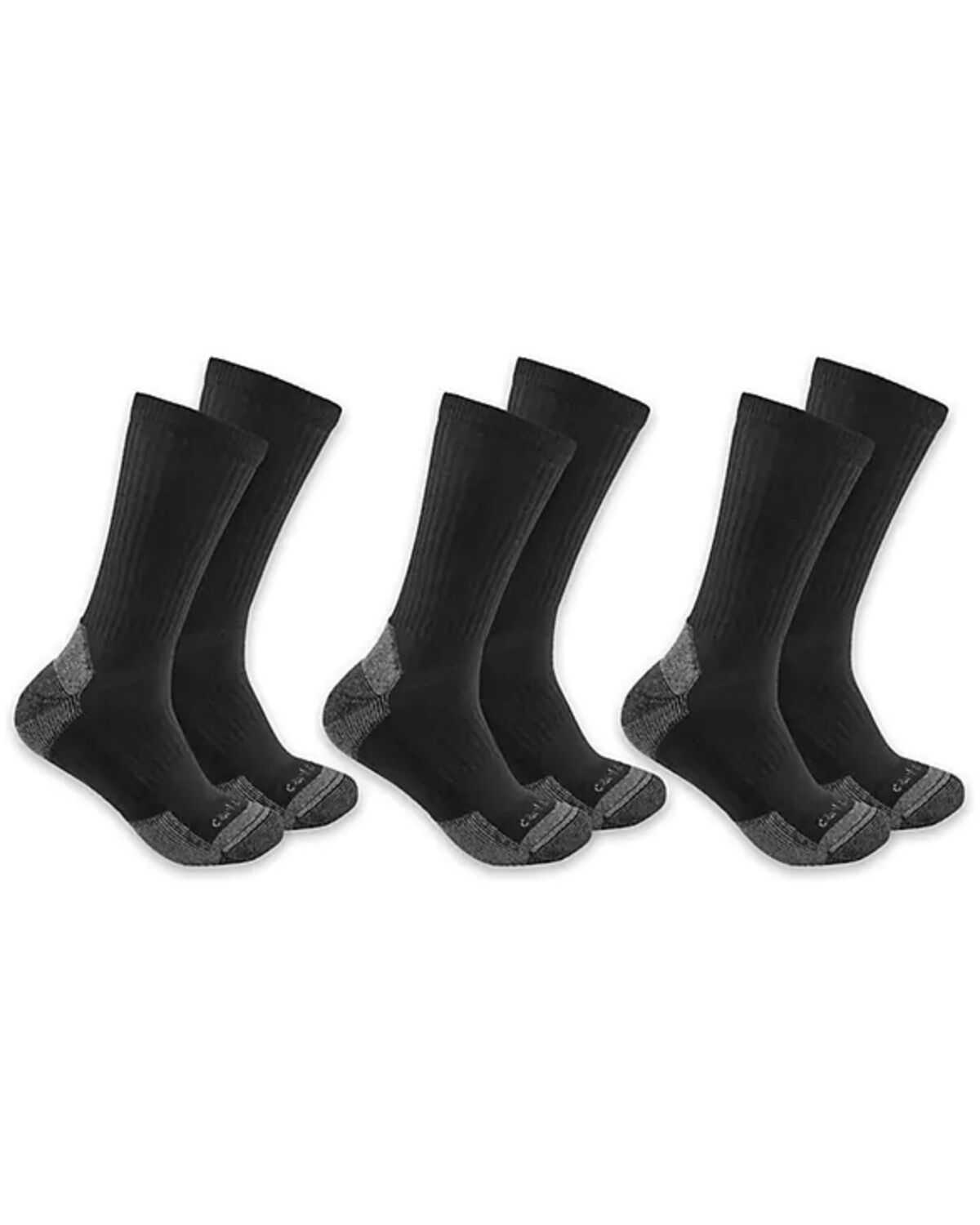 Carhartt Men's Midweight Crew Socks - 3-Pack