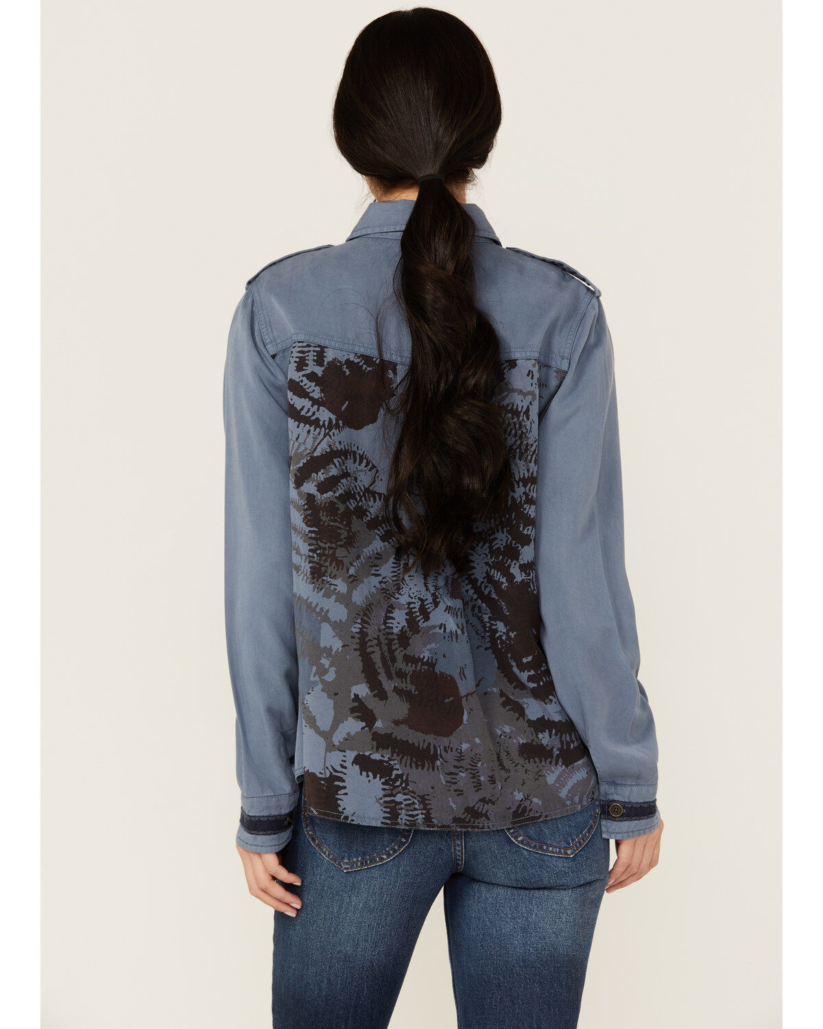 Cleo + Wolf Women's Axel Printed Long Sleeve Button-Down Shirt