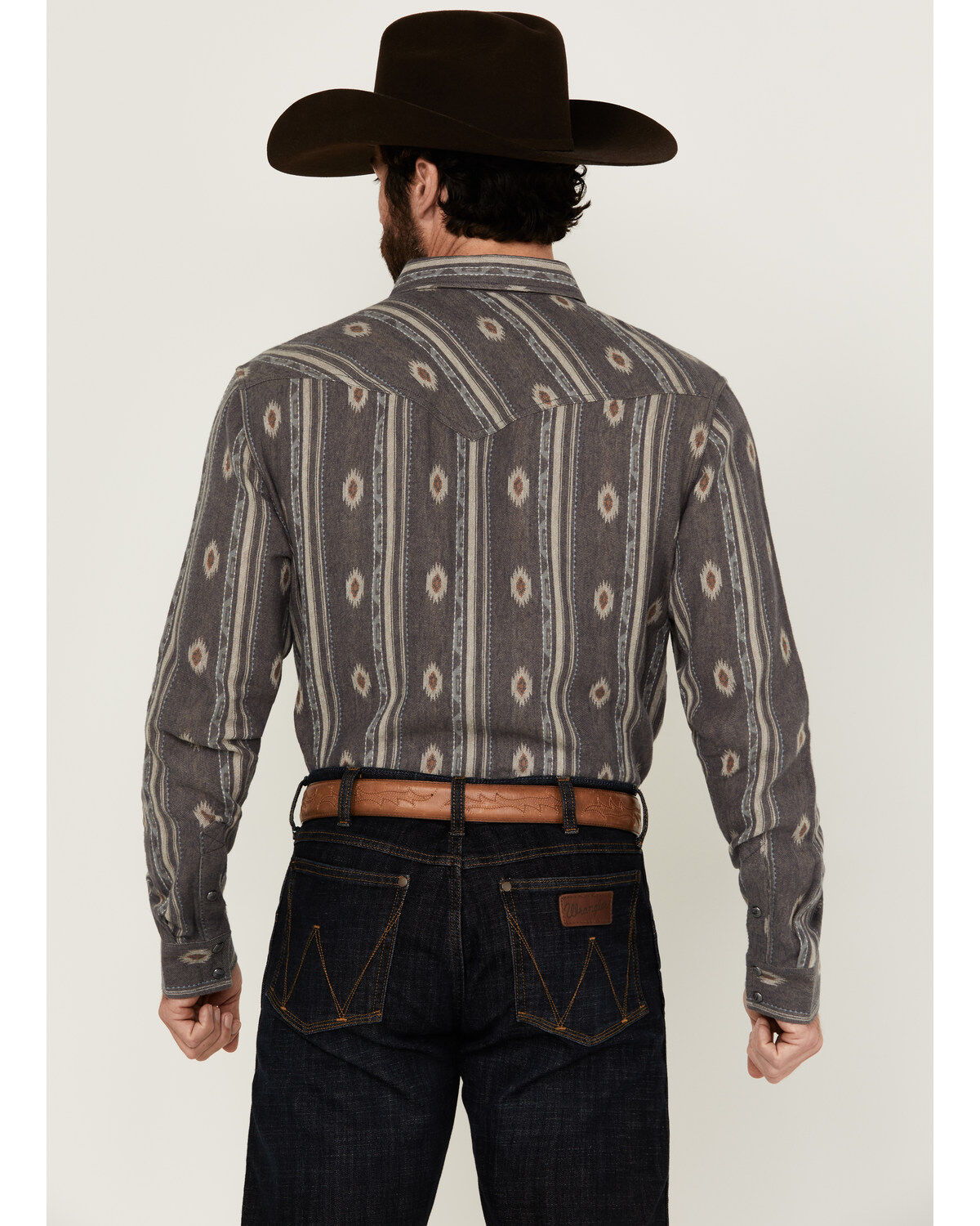 Cody James Men's Voyager Southwestern Striped Long Sleeve Snap Western Shirt