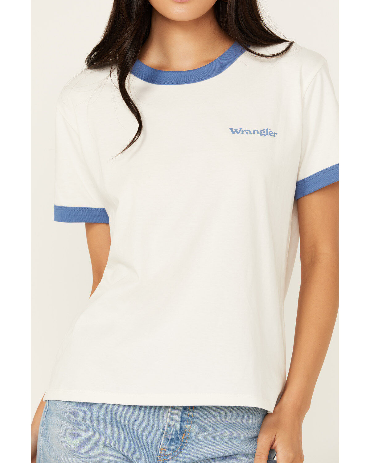 Wrangler Women's Blue Jean Lady Ringer Tee