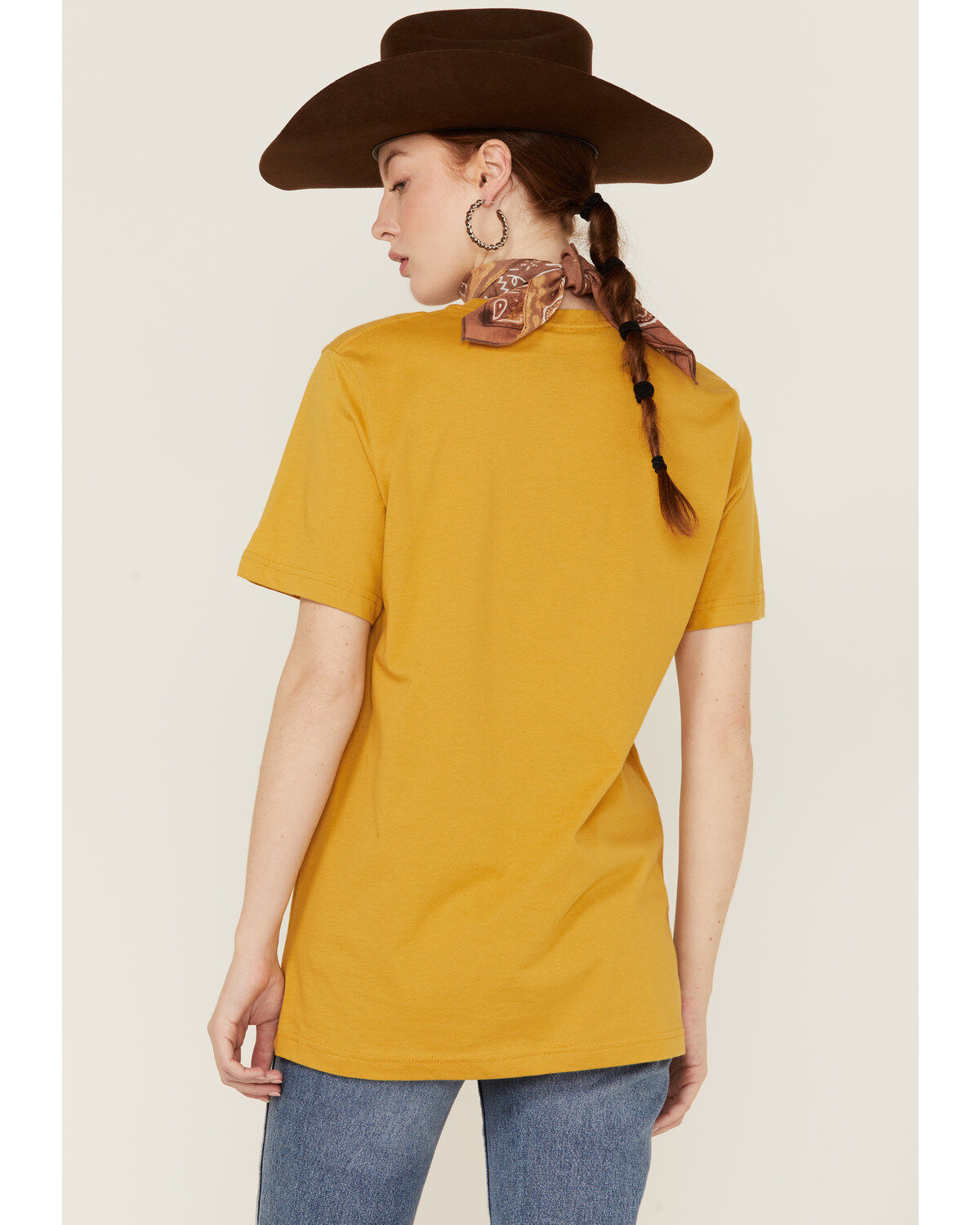 Goodie Two Sleeves Women's Girl Gang Sunset Mustard Tee