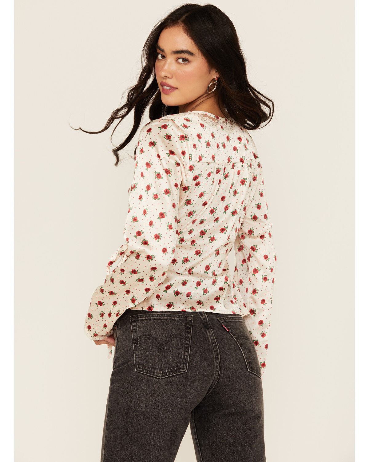 Free People Women's Field of Roses Long Sleeve Top