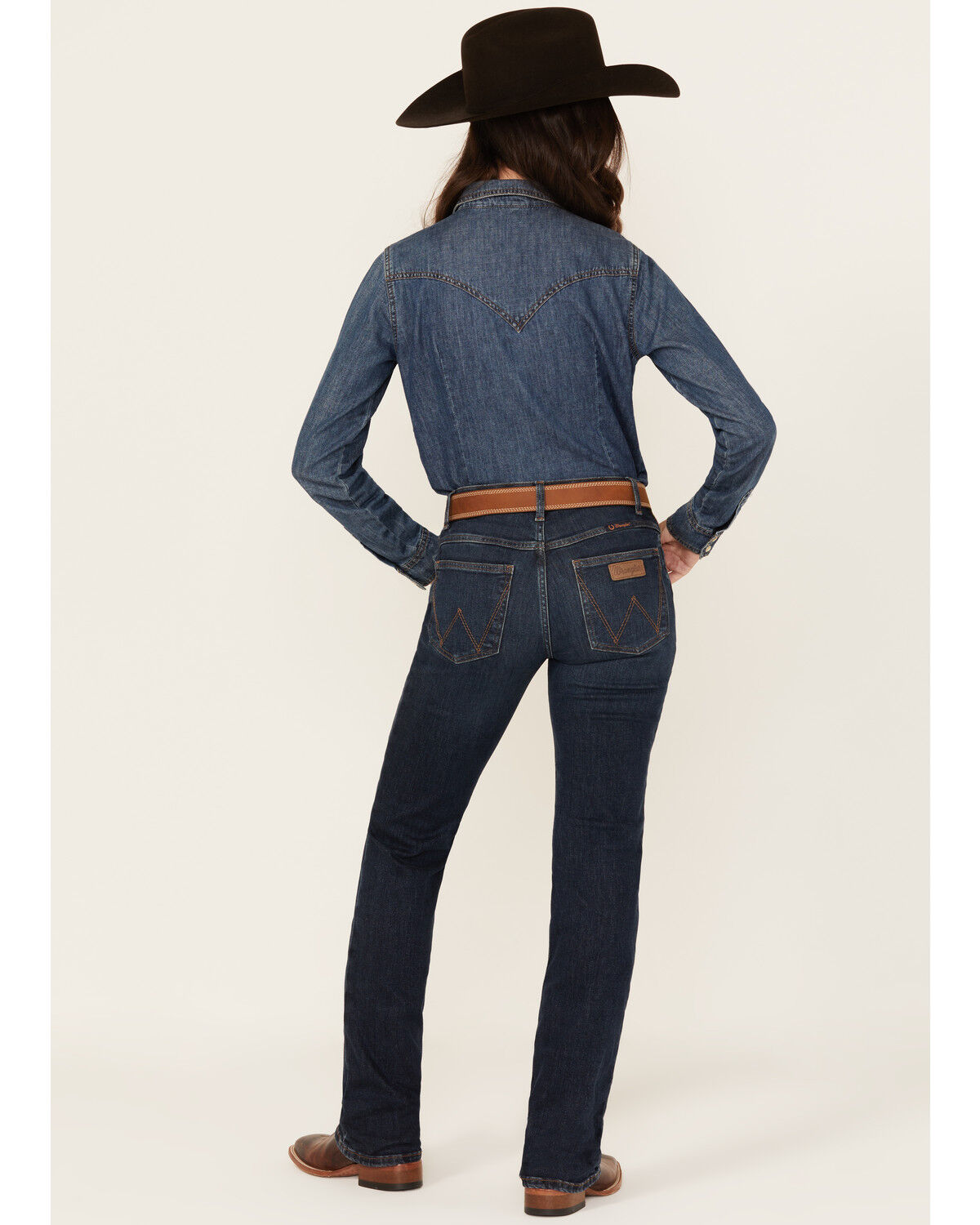 Wrangler Women's Traci Dark Wash Mid Rise Ultimate Riding Bootcut Stretch Denim Jeans