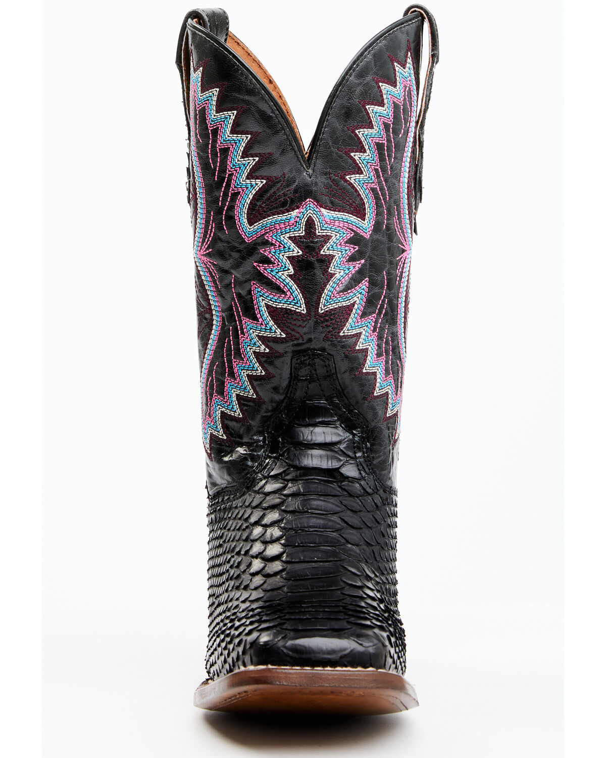 Dan Post Women's Back Cut Python Exotic Western Boot - Broad Square Toe