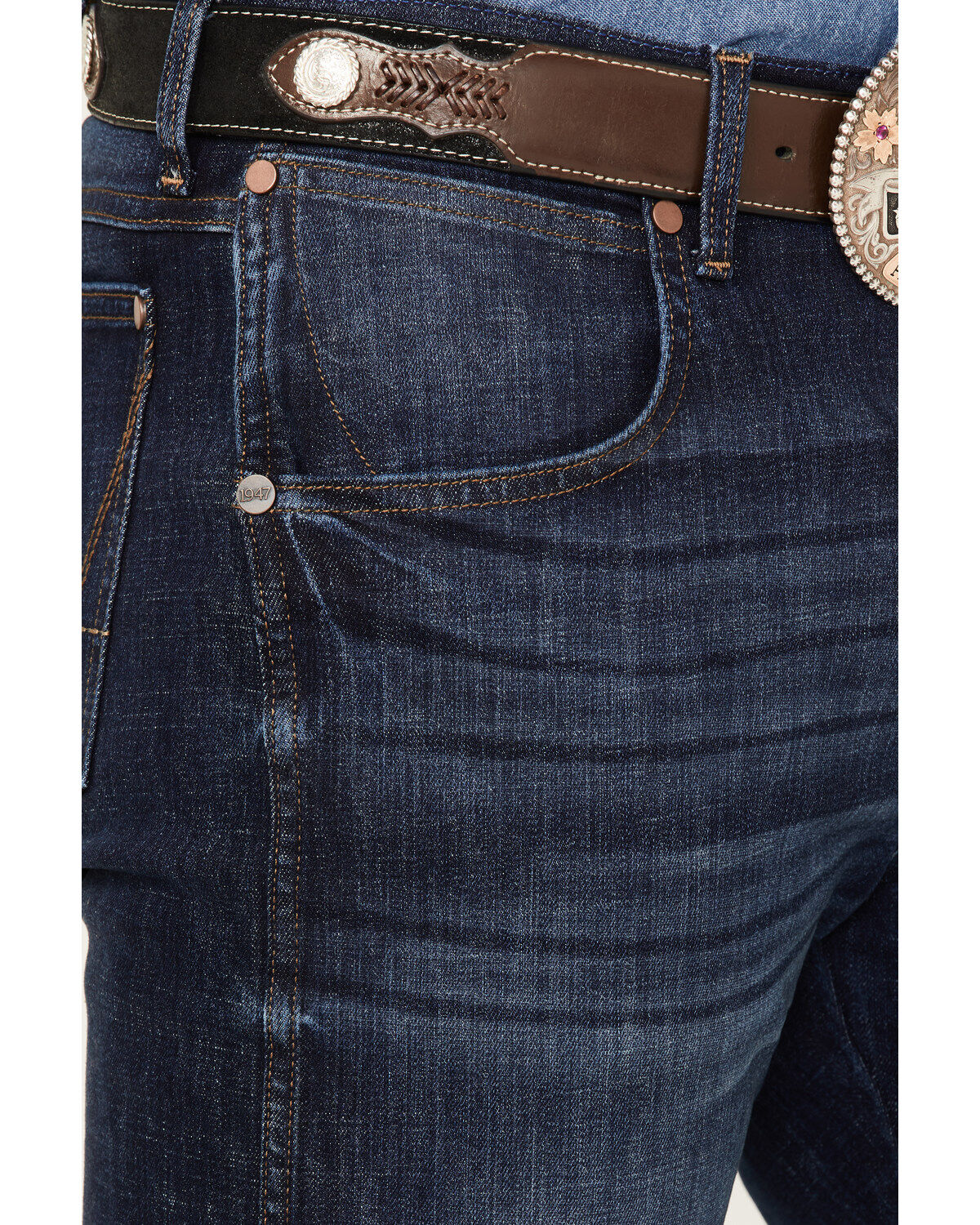Wrangler Retro Men's Merriam Dark Wash Stretch Slim Bootcut Jeans