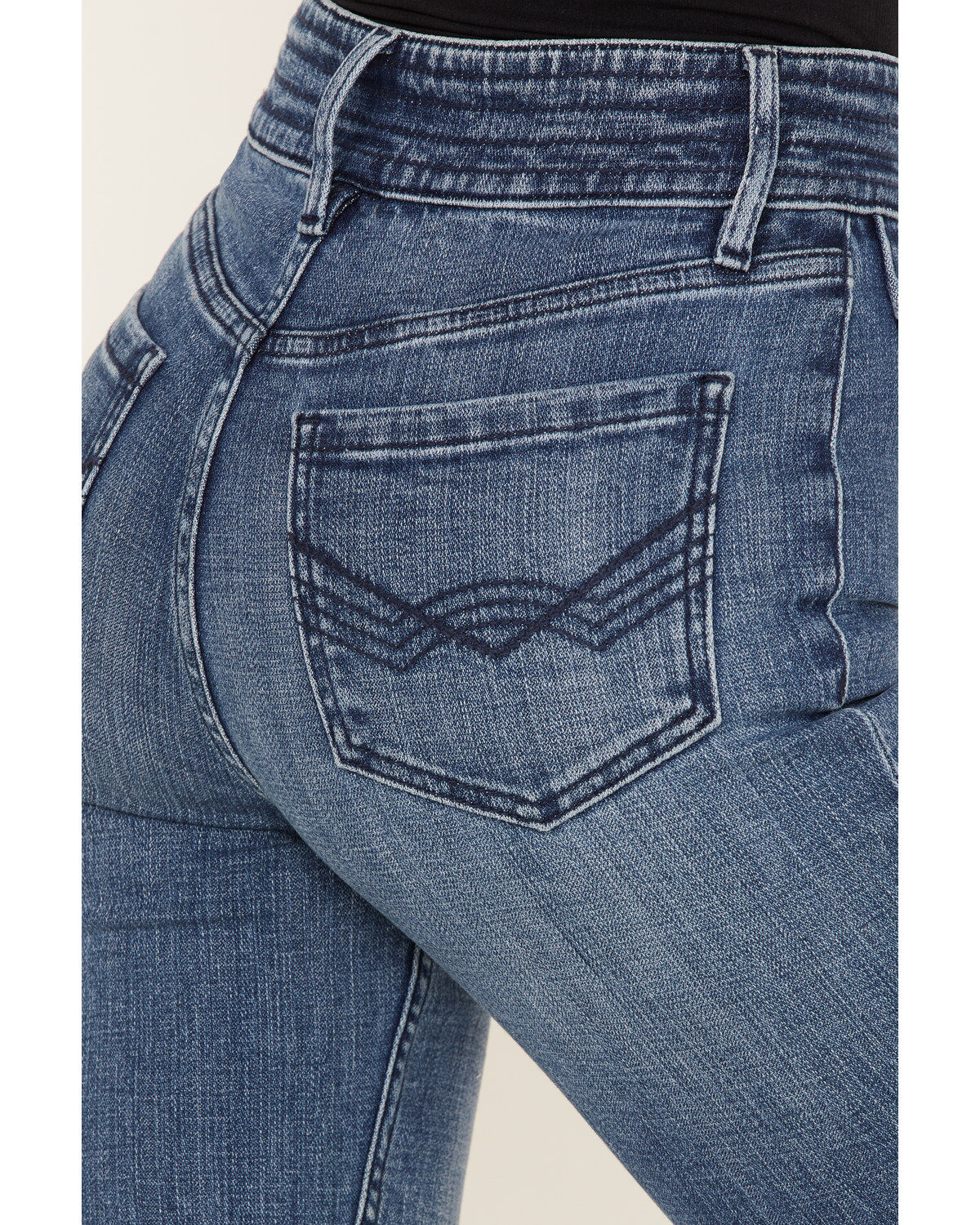 Idyllwind Women's Edge Hill Medium Wash High Rise Outlaw Flare Jeans