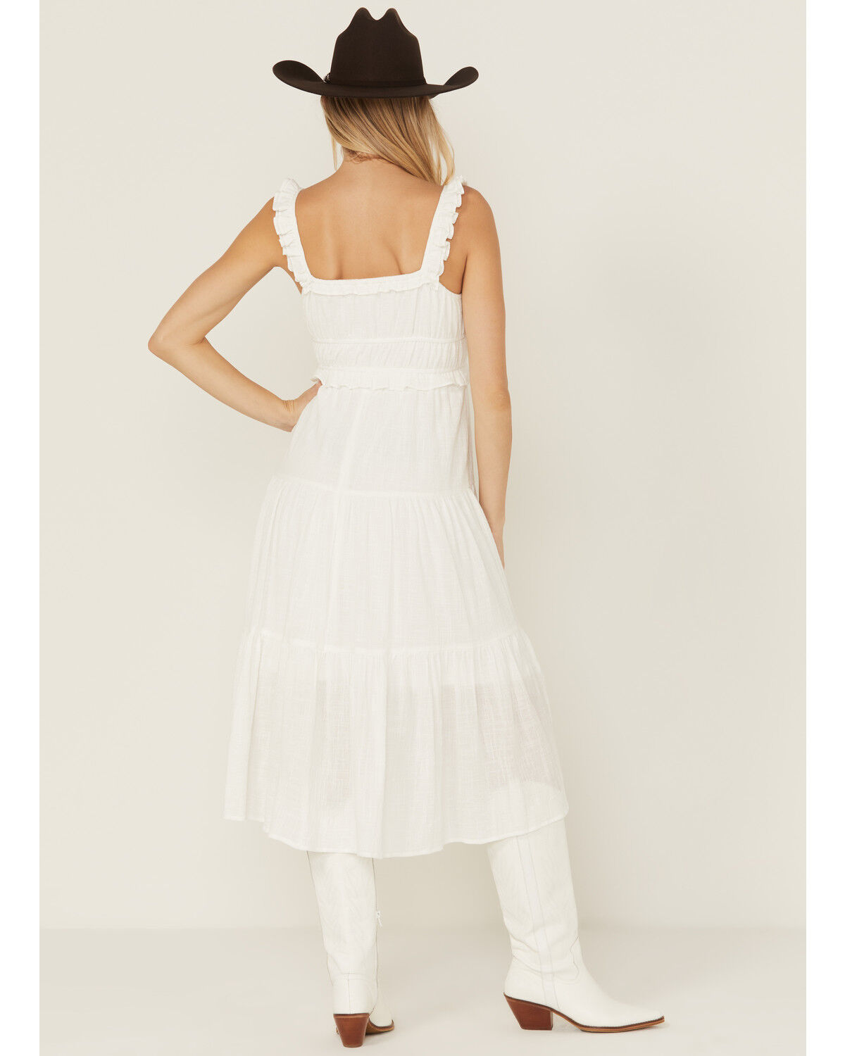 Yura Women's Solid Sleeveless Midi Dress