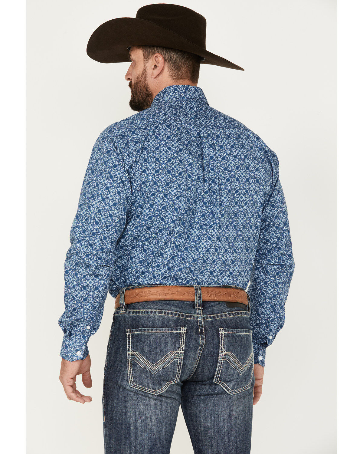 Stetson Men's Floral Long Sleeve Button Down Shirt