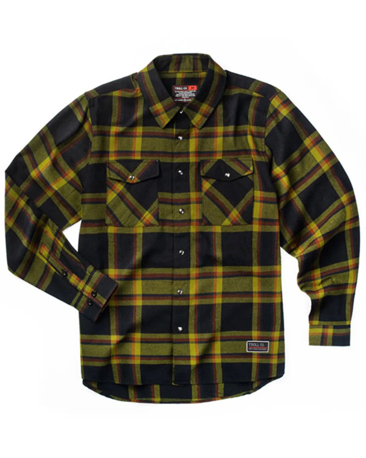 Troll Co Men's Wyatt Plaid Print Long Sleeve Pearl Snap Flannel Shirt