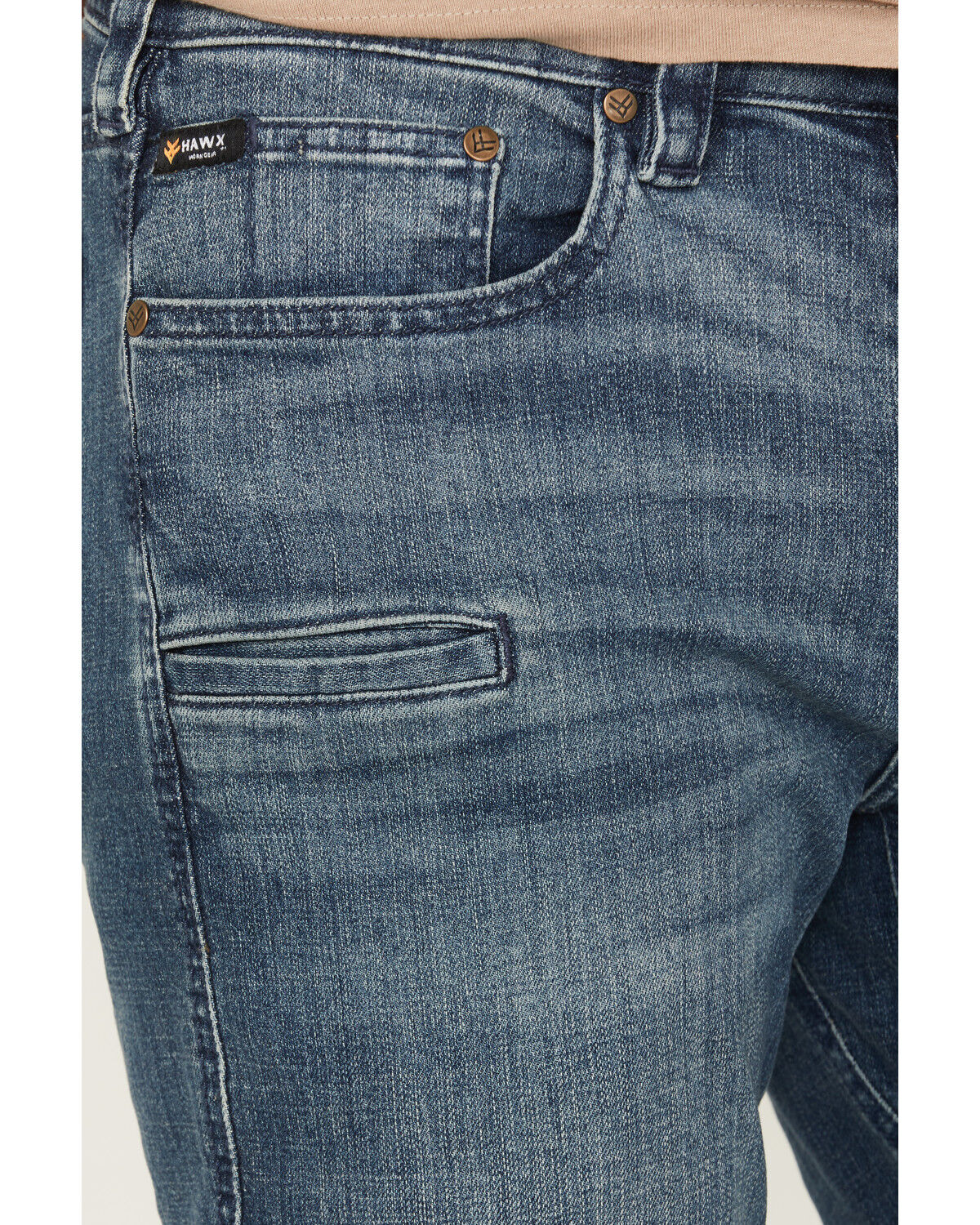 Hawx Men's Heritage Medium Wash Denim Work Jeans