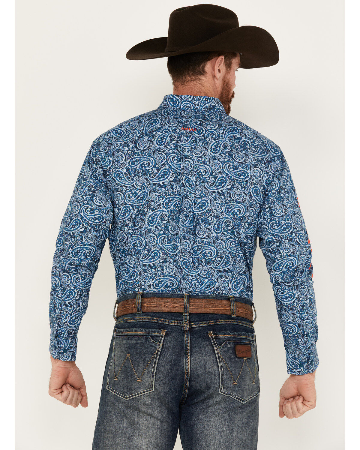 Ariat Men's Team Wayde Paisley Print Long Sleeve Button-Down Western Shirt