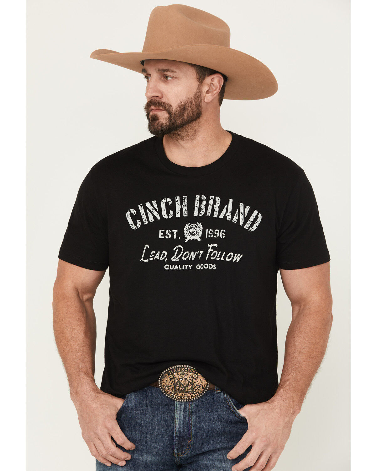 Cinch Men's Lead Don't Follow Short Sleeve Graphic T-Shirt