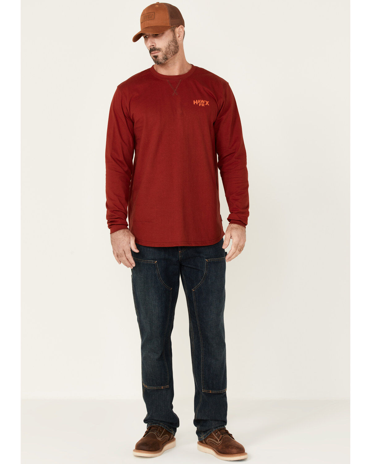 Hawx Men's FR Logo Graphic Long Sleeve Work T-Shirt