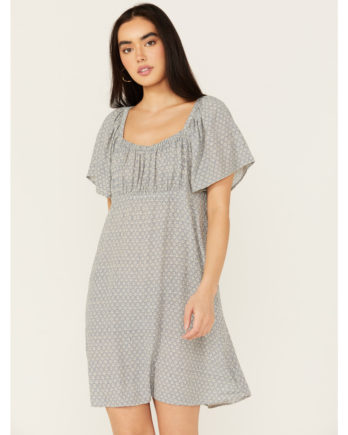 Cleo + Wolf Women's Arlo Flutter Sleeve Printed Mini Dress