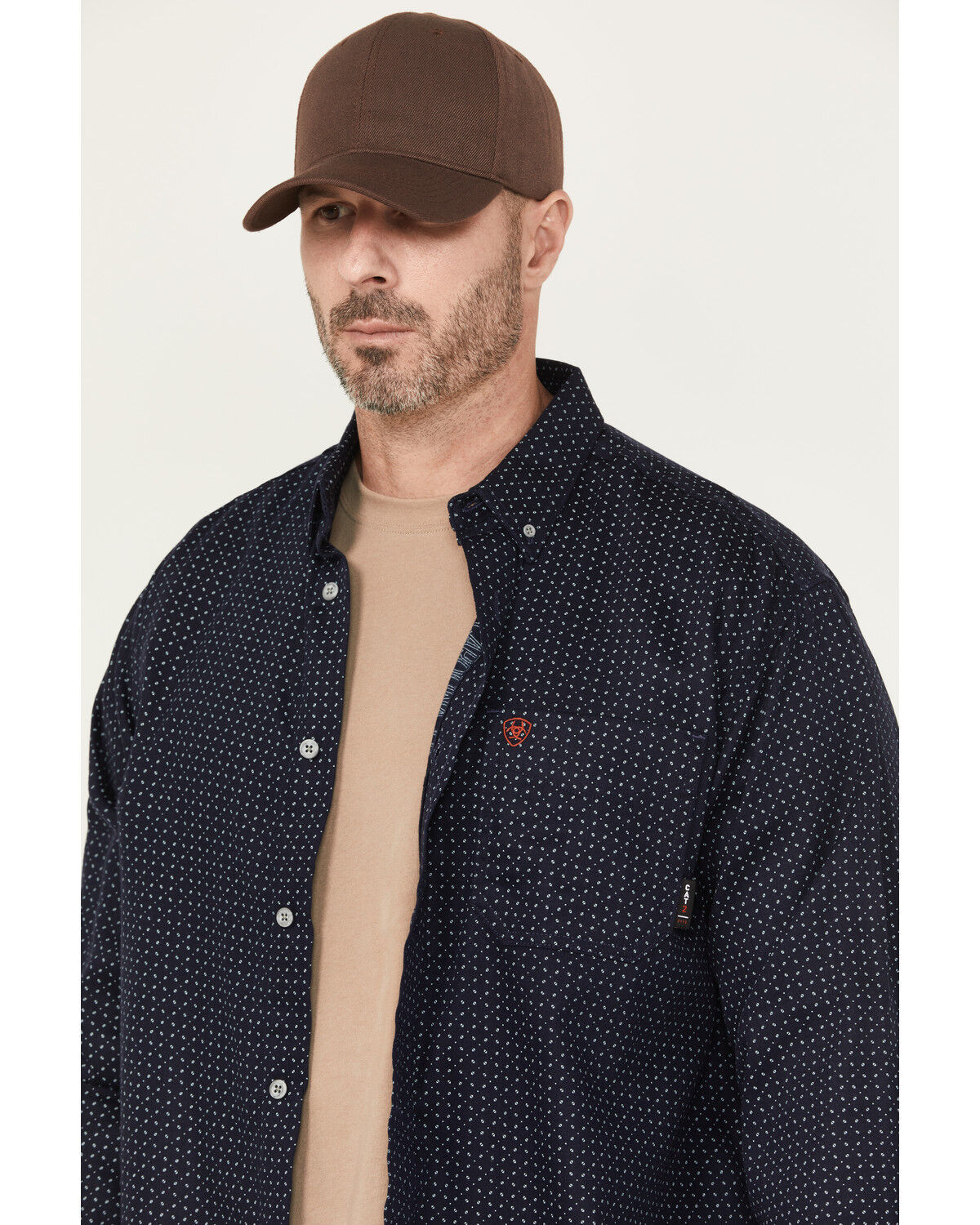 Ariat Men's FR Lever Printed Long Sleeve Button-Down Work Shirt