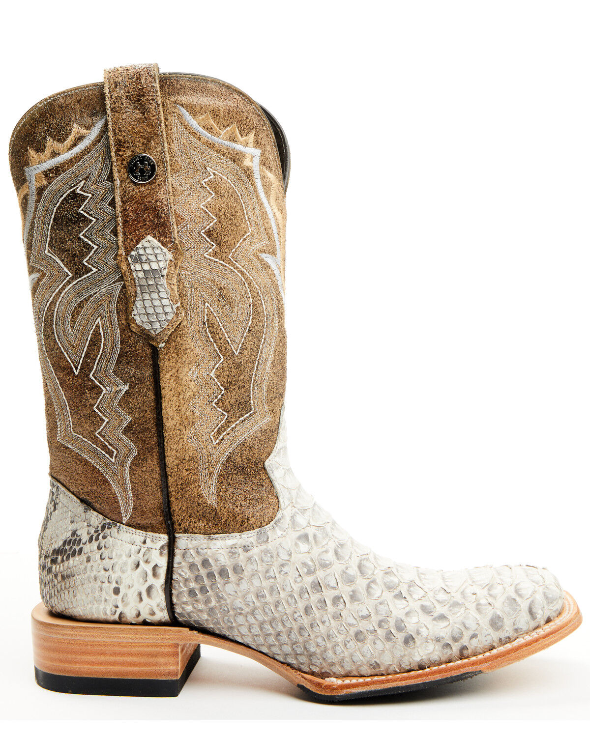 Tanner Mark Men's Exotic Python Western Boots - Broad Square Toe