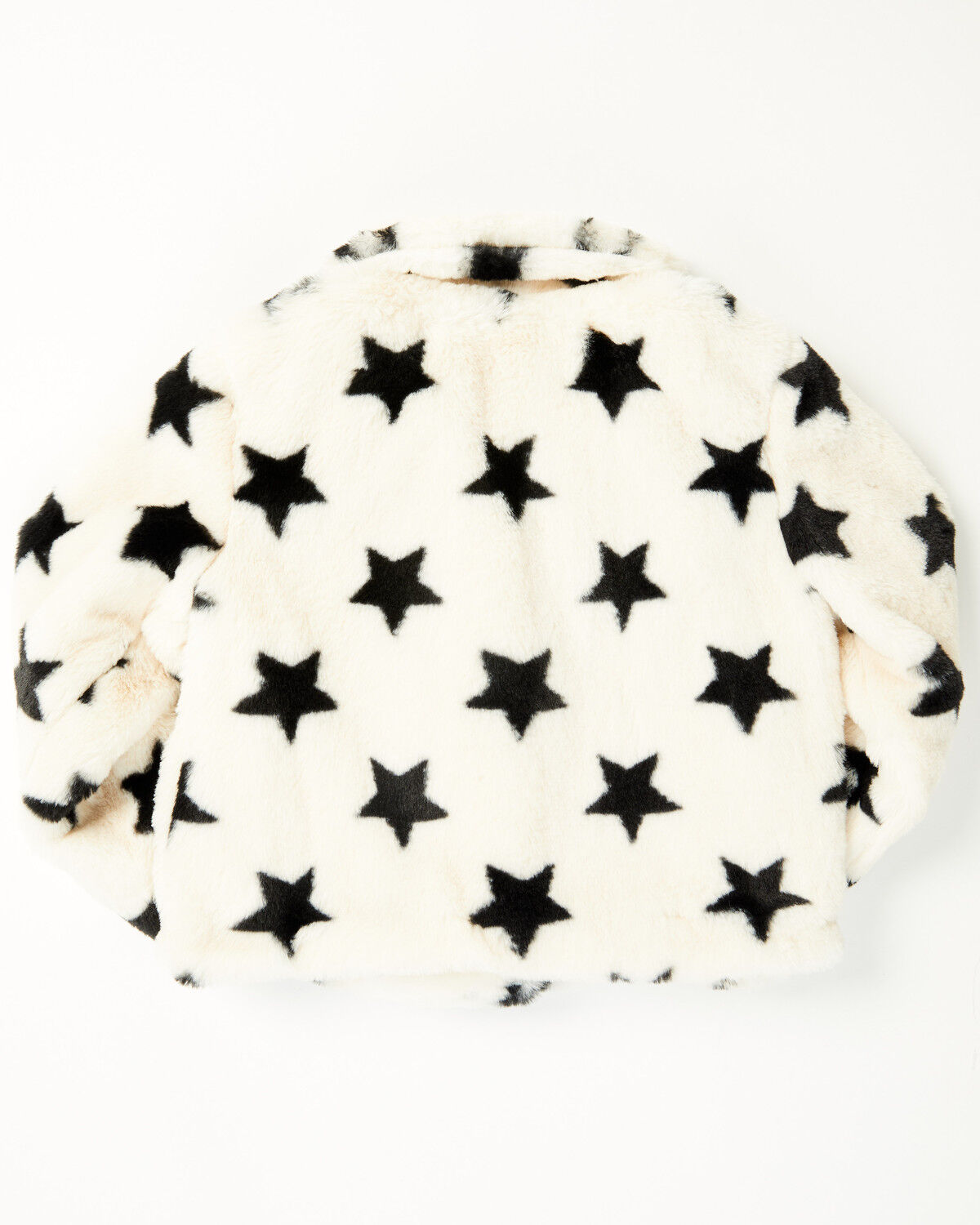 Urban Republic Toddler Girls' Star Print Faux Fur Moto Jacket