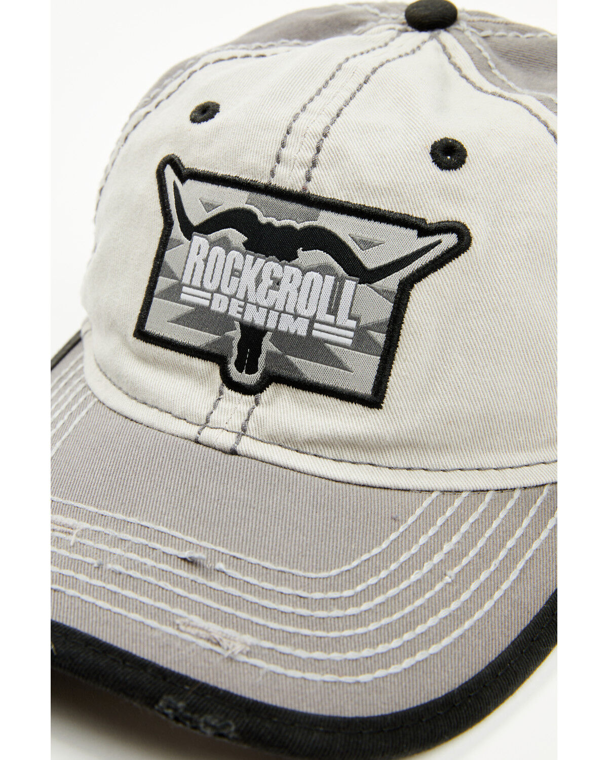 Rock & Roll Denim Men's Steer Head Logo Ball Cap