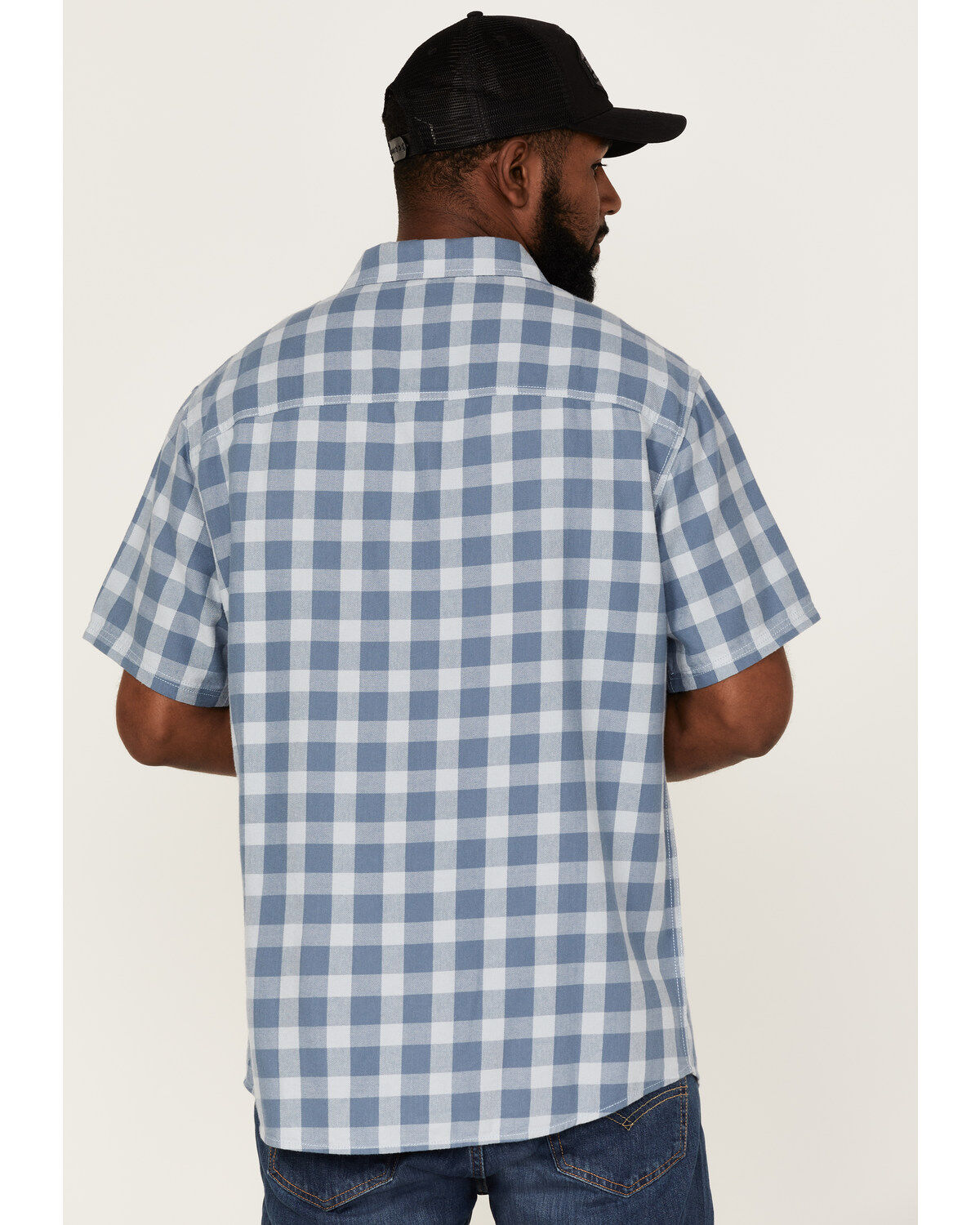 Brothers and Sons Men's Buffalo Check Plaid Short Sleeve Button Down Western Shirt
