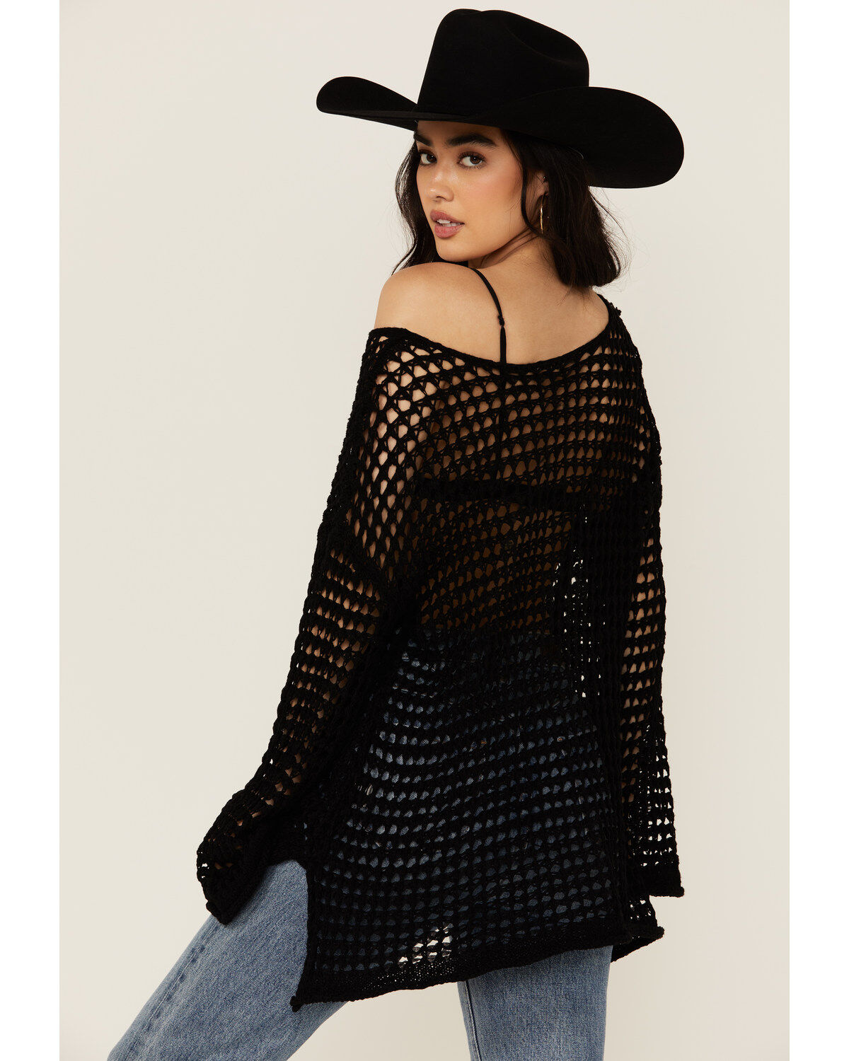 POL Women's Open Crochet Sweater