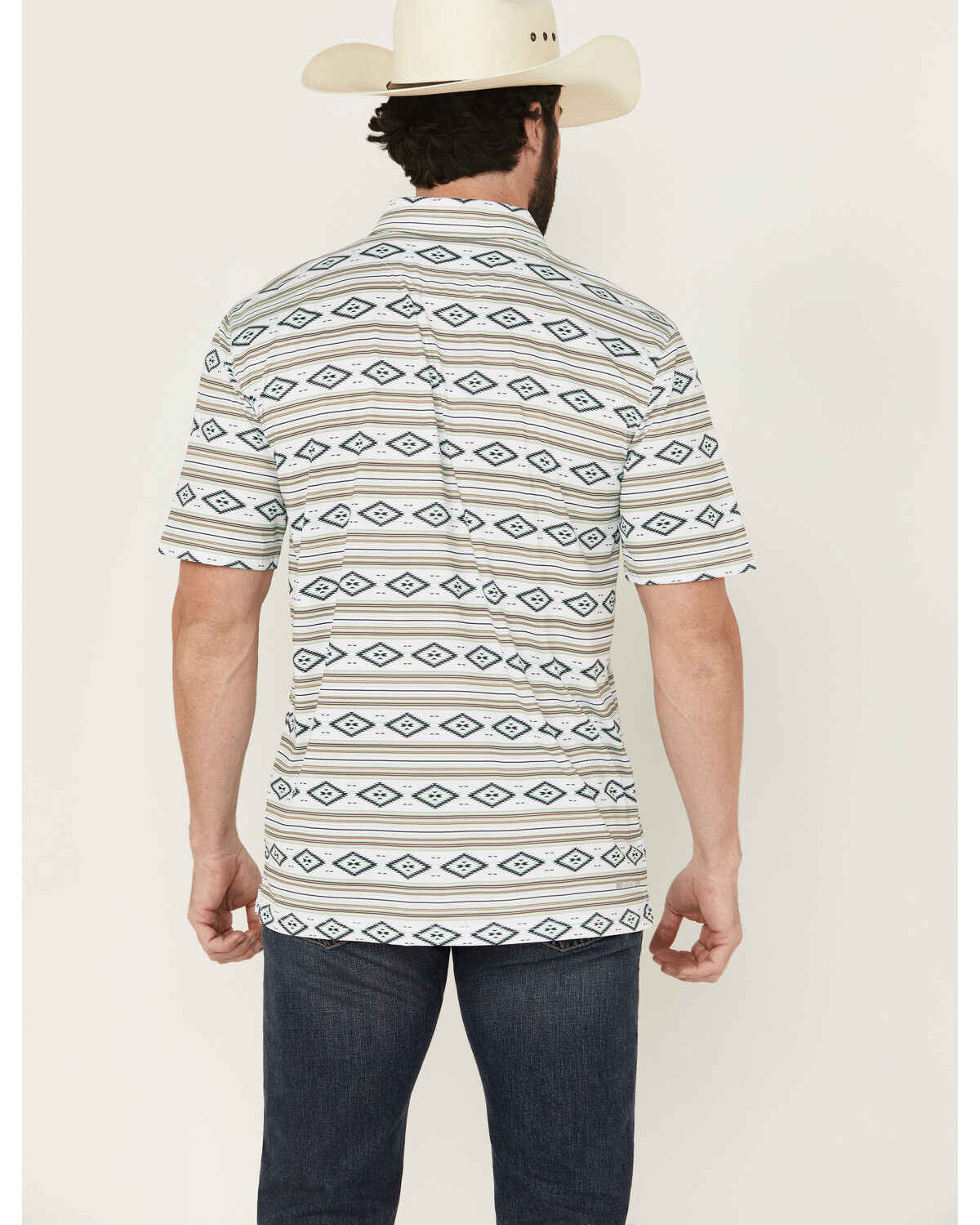 Ariat Men's Southwestern Striped Short Sleeve Performance Polo