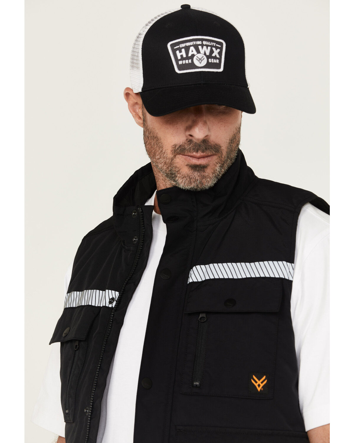 Hawx Men's Reflective Insulated Canvas Work Vest