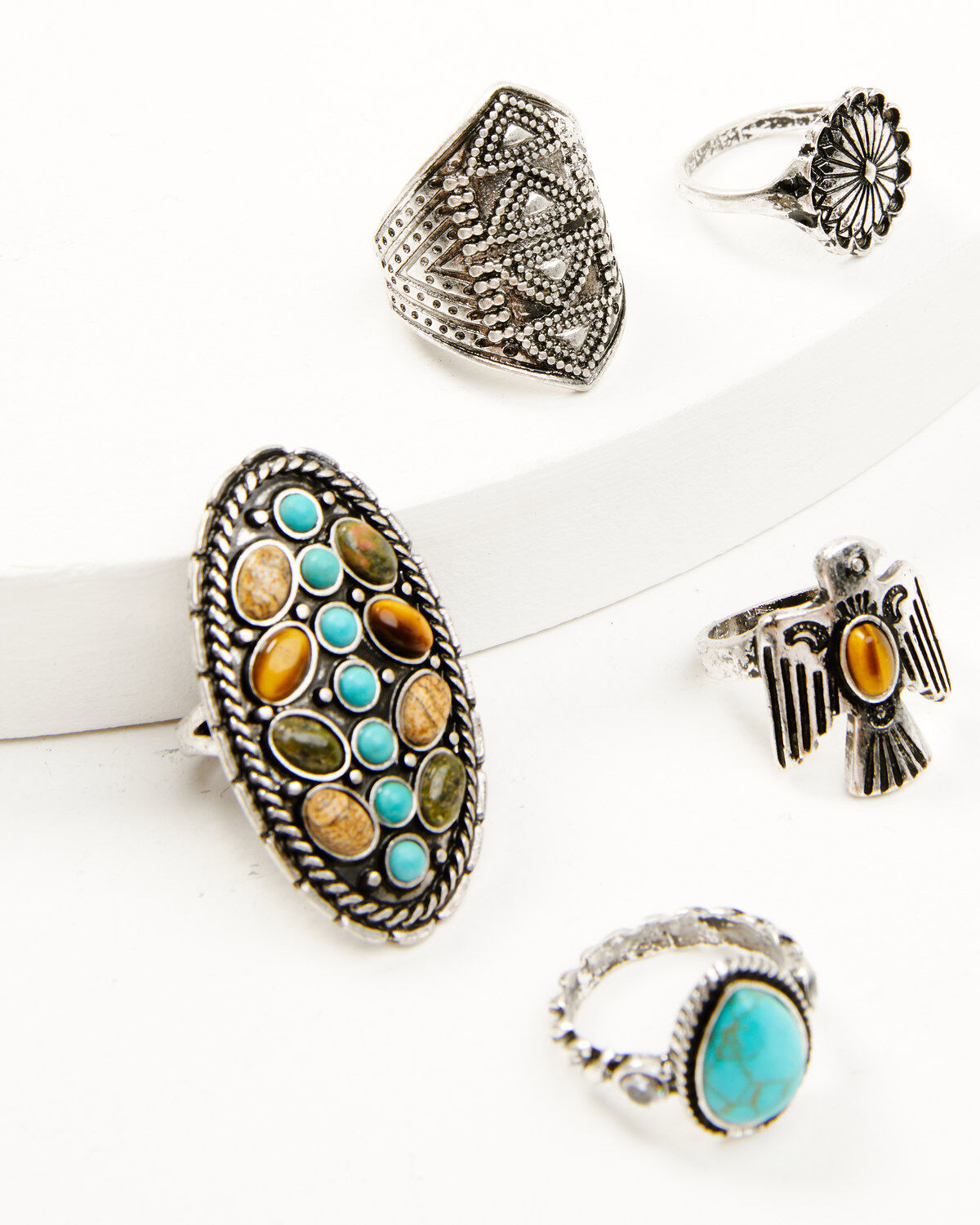 Shyanne Women's Bisbee Falls Thunderbird 5-Piece Ring Set