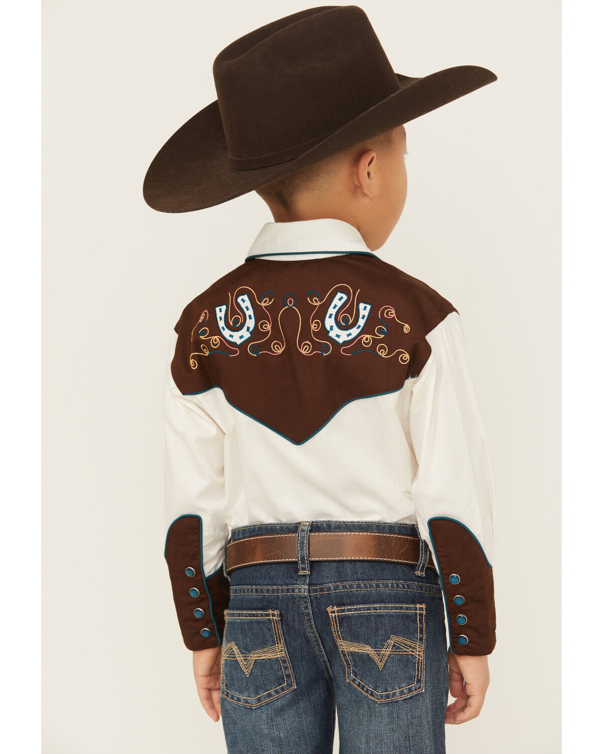 Rockmount Ranchwear Boys' Embroidered Long Sleeve Pearl Snap Western Shirt