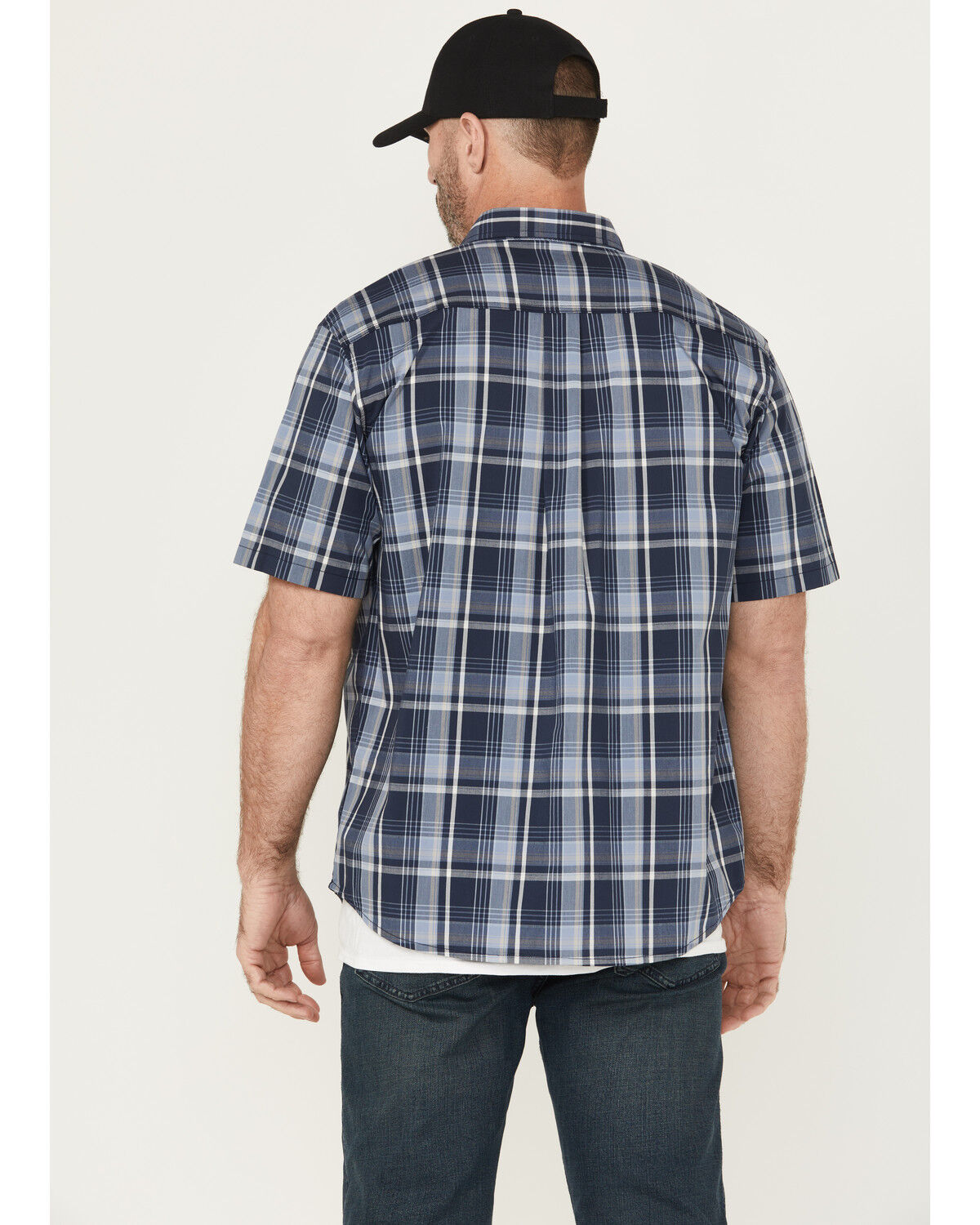 Dickies Men's Flex Plaid Print Short Sleeve Button-Down Work Shirt