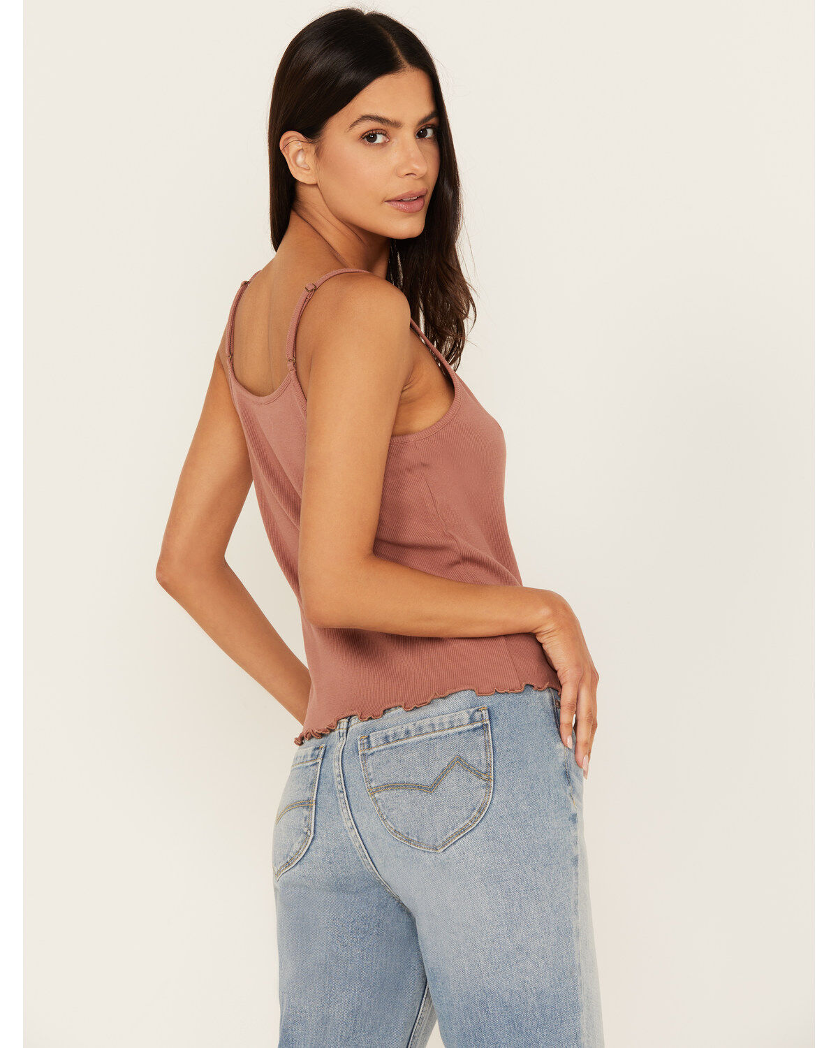 Cleo + Wolf Women's Rib Knit Henley Tank