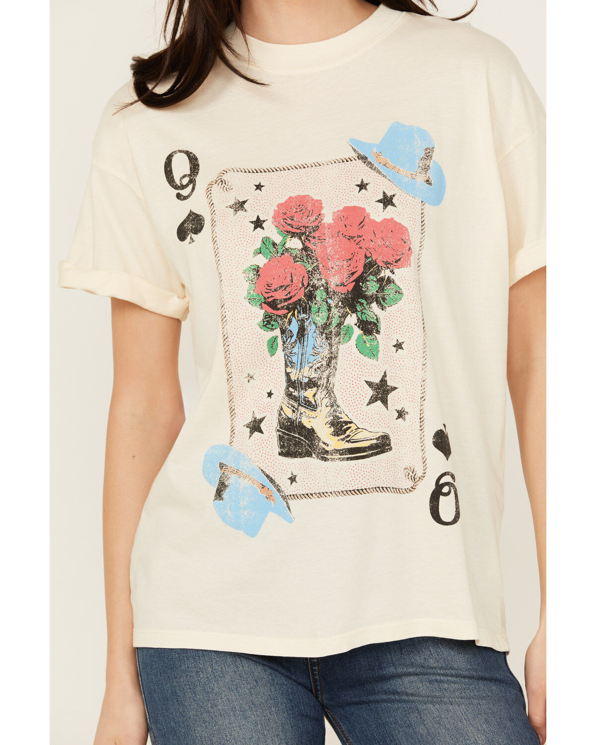 Girl Dangerous Women's Western Card Short Sleeve Tee