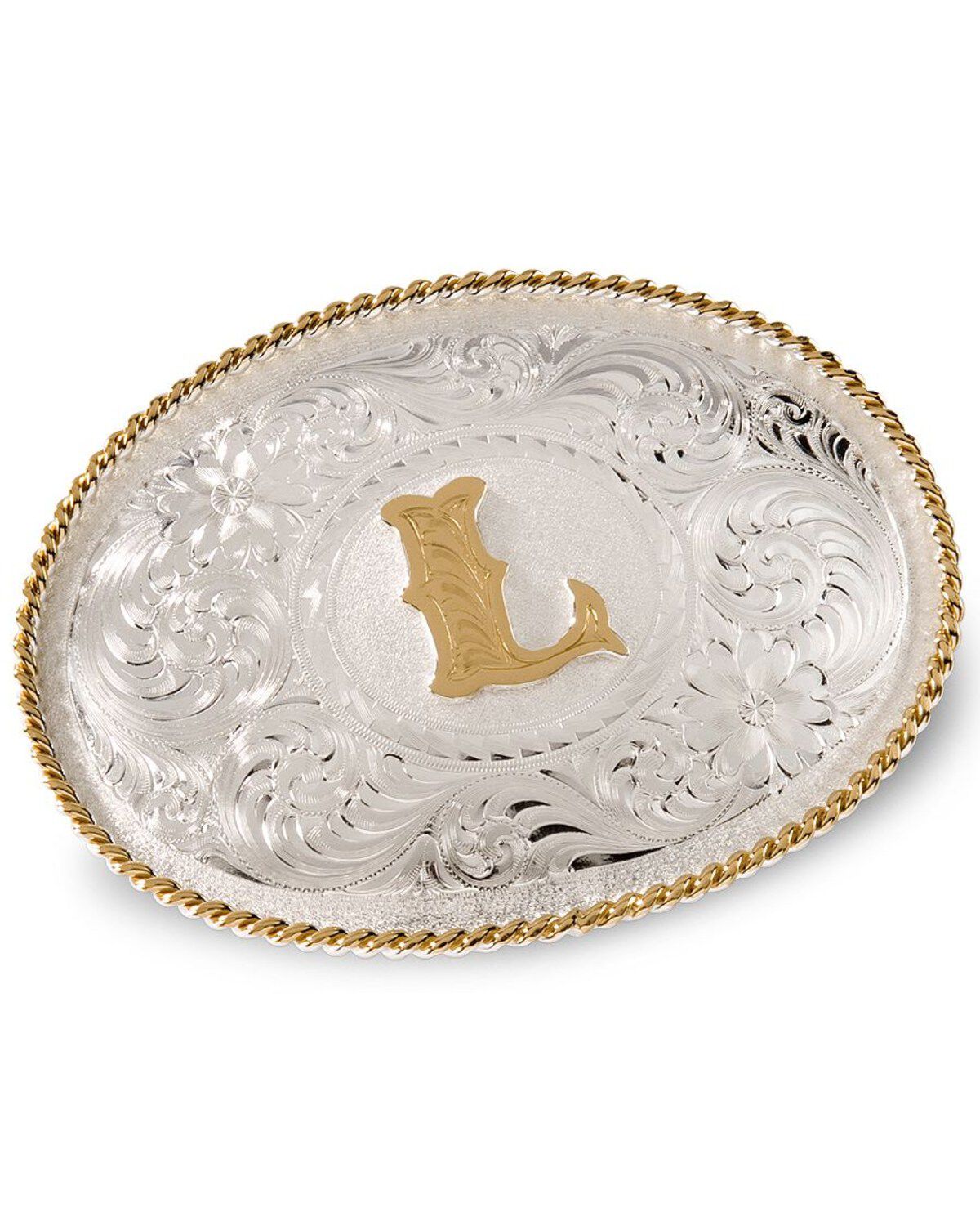 Montana Silversmiths Initial L Western Belt Buckle