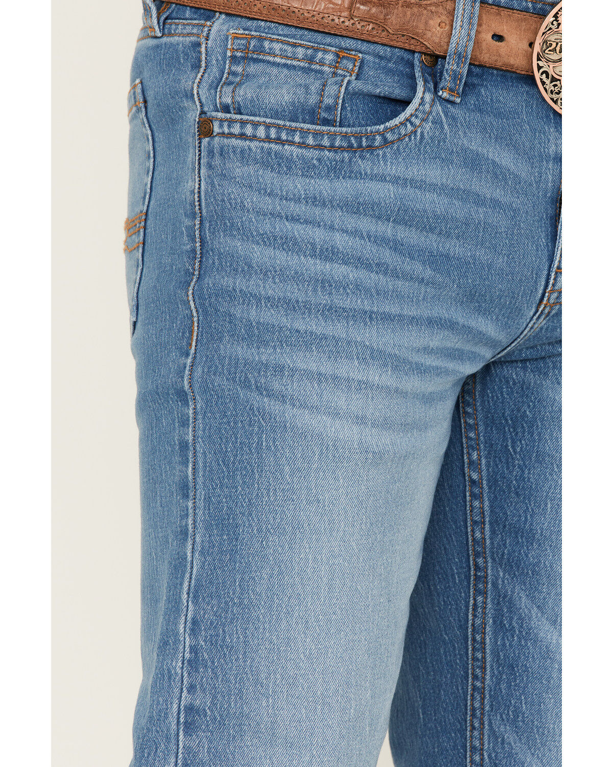Cody James Men's Yeehaw Light Wash Stackable Straight Jeans