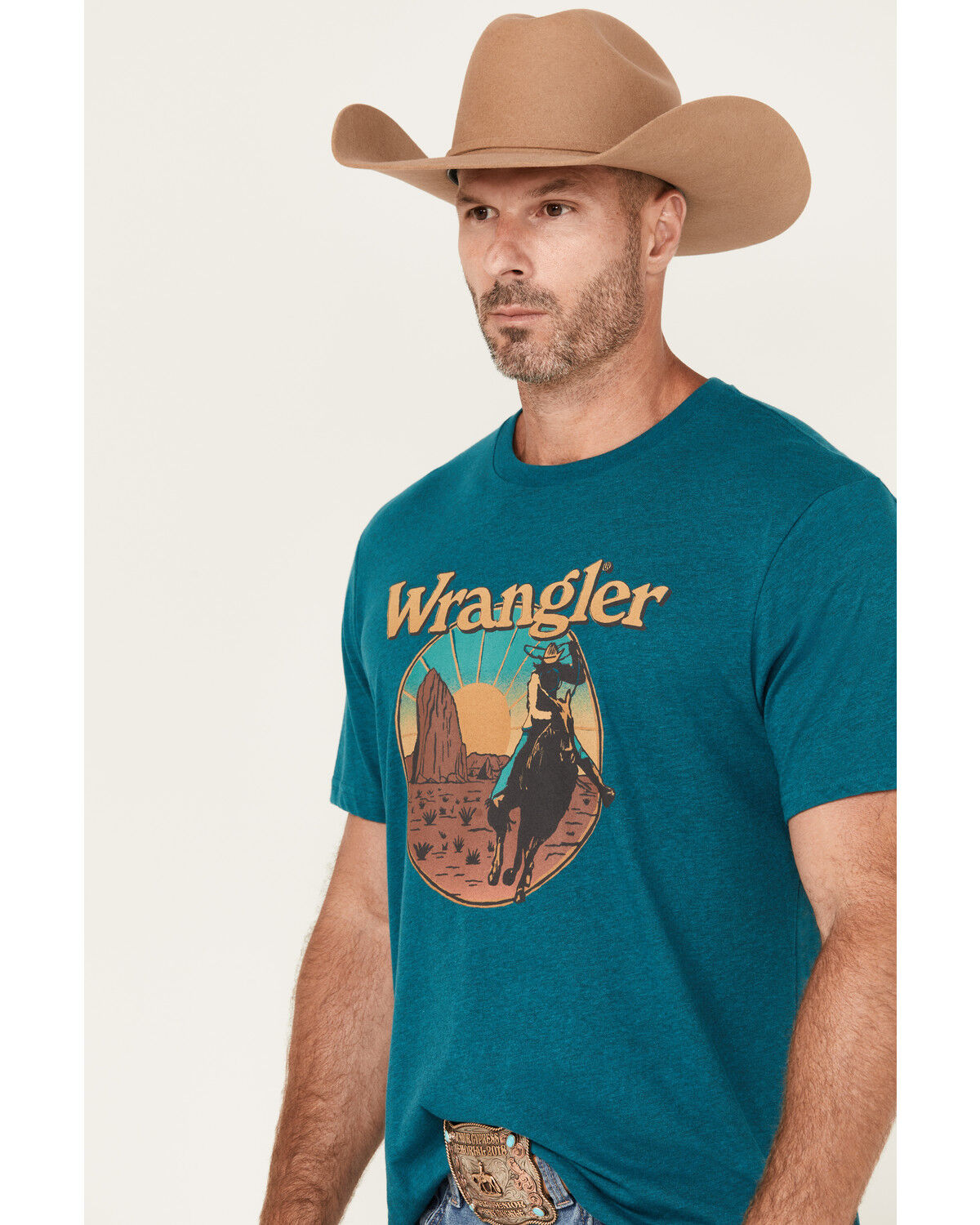 Wrangler Men's Scenic Cowboy Short Sleeve Graphic T-Shirt