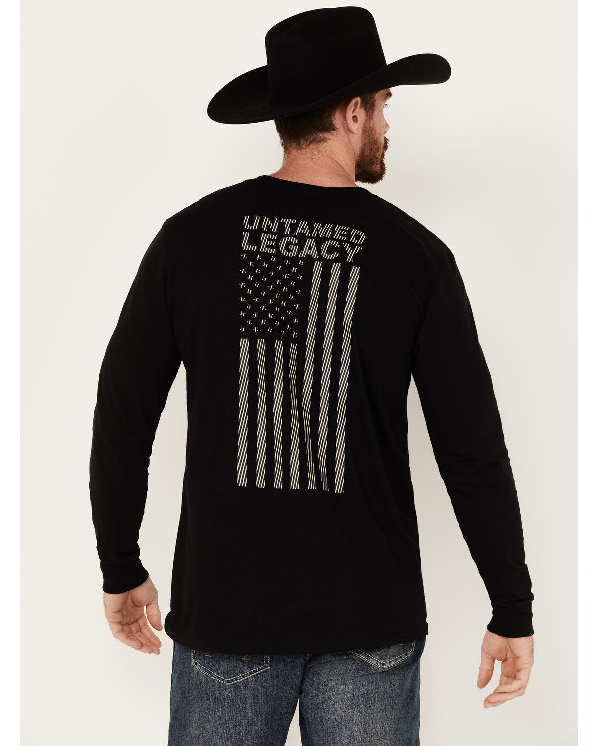 RANK 45&reg; Men's Bedford American Flag Long Sleeve Graphic T-Shirt