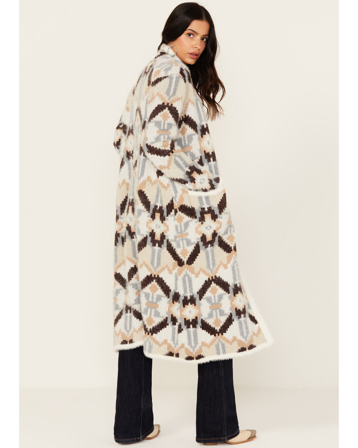 Shyanne Women's Southwestern Print Long Cardigan