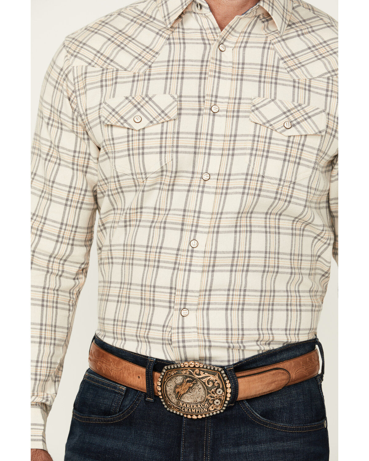 Cody James Men's Declaration Plaid Print Long Sleeve Snap Western Shirt