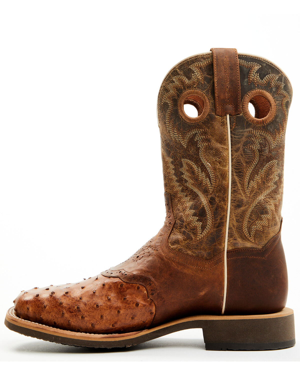 Dan Post Men's Exotic Full Quill Ostrich Western Boots - Broad Square Toe