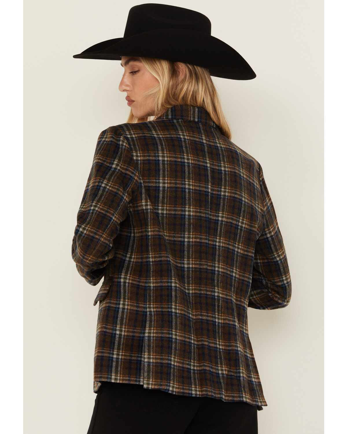 Sadie & Sage Women's Plaid Print Blazer