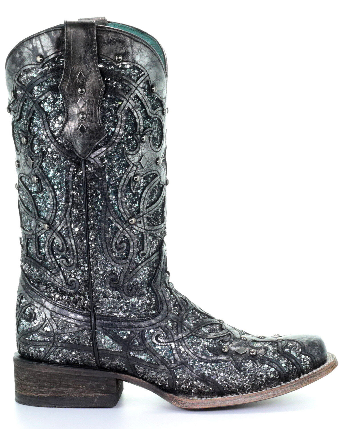 Corral Women's Glitter Inlay Western Boots - Square Toe