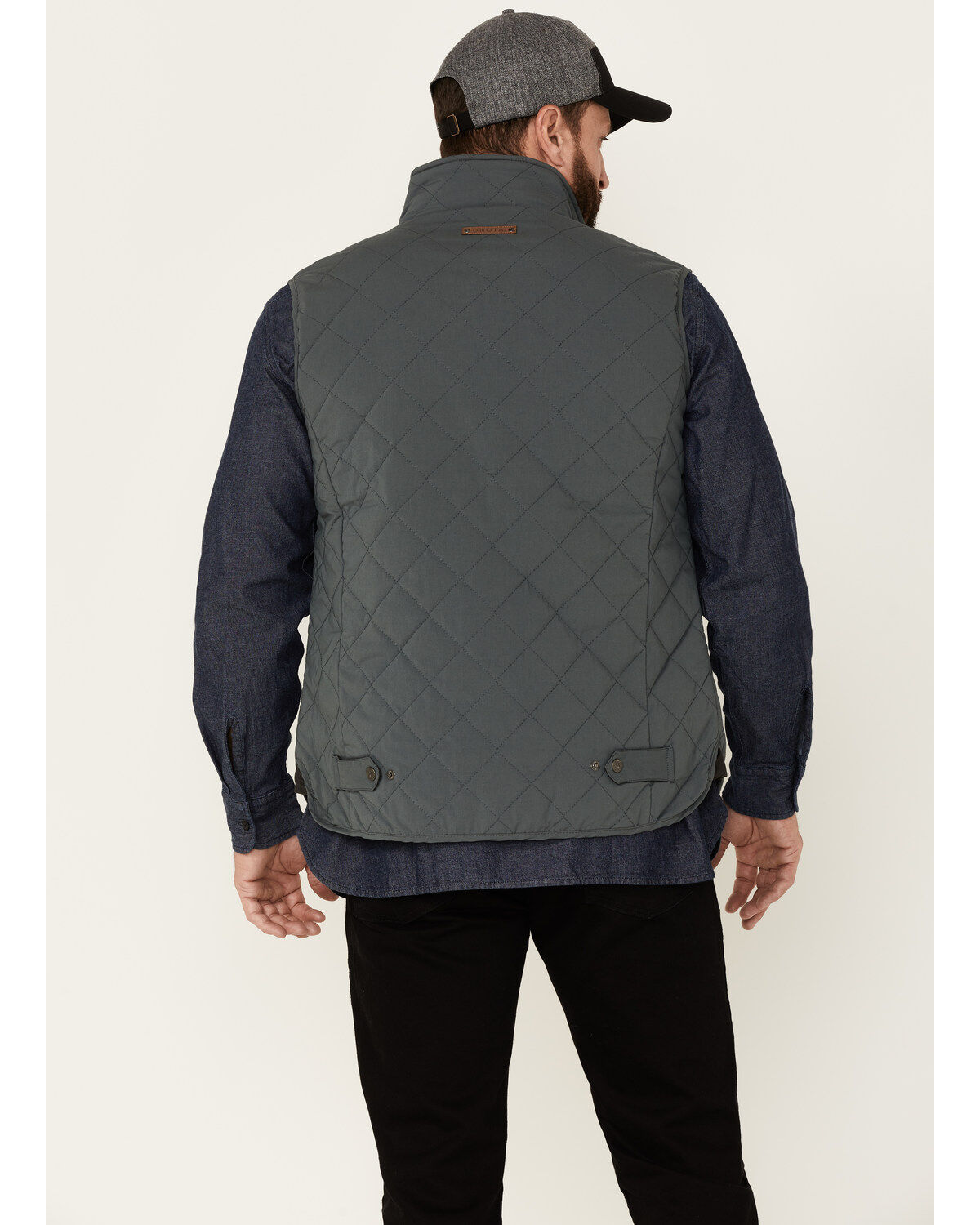 Dakota Grizzly Men's Slate Nolan Zip-Front Quilted Vest