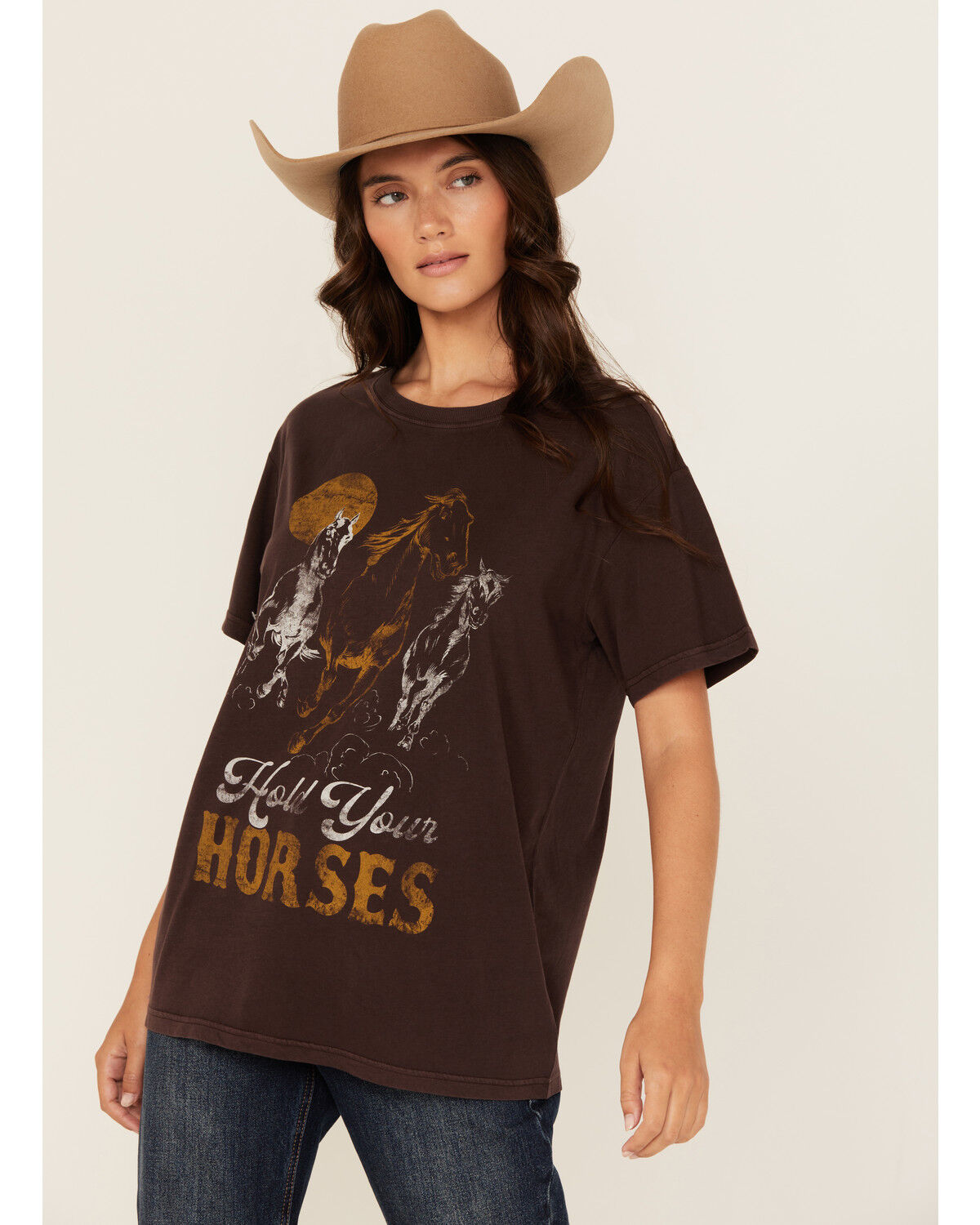 Shyanne Women's Hold Your Horses Short Sleeve Graphic Tee