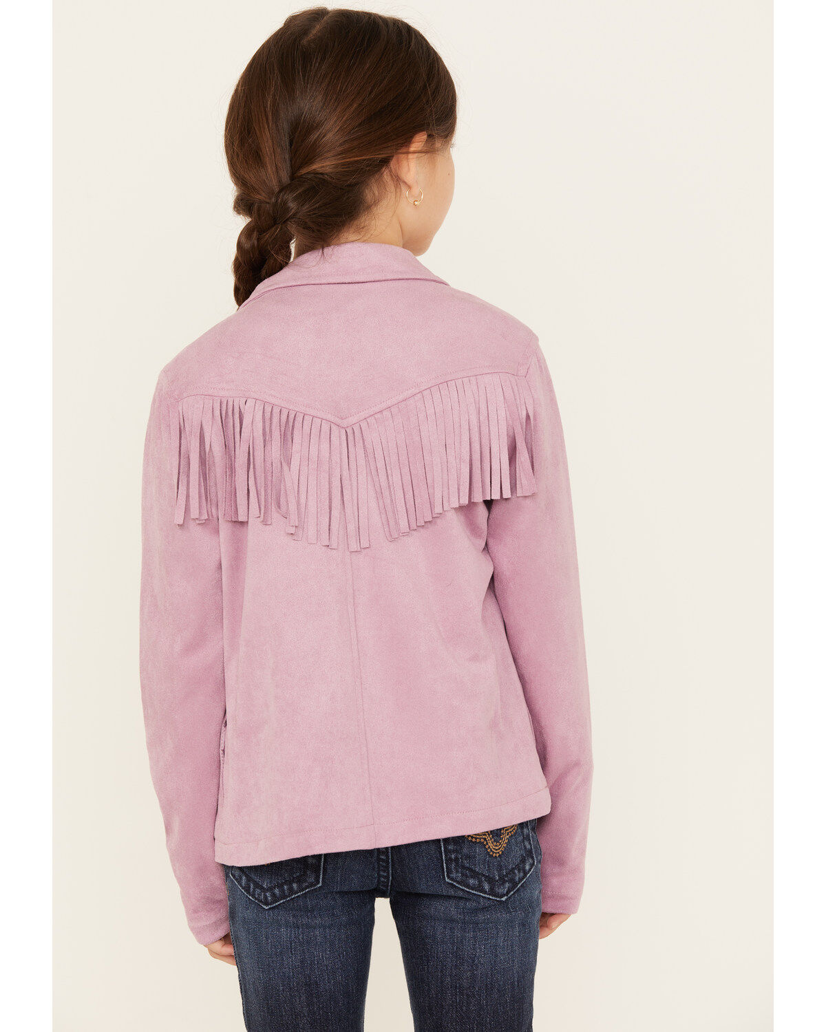 Shyanne Girls' Faux Suede Fringe Jacket