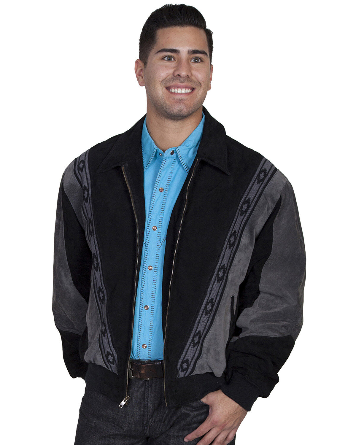 Scully Men's Boar Suede Leather Arena Jacket