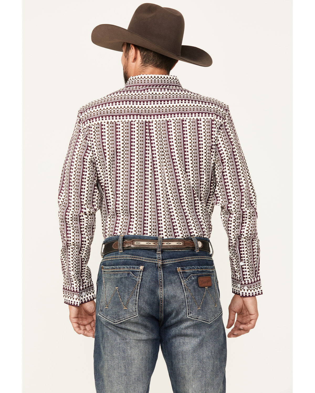 RANK 45&reg; Men's Railroad Geo Print Long Sleeve Button-Down Western Shirt