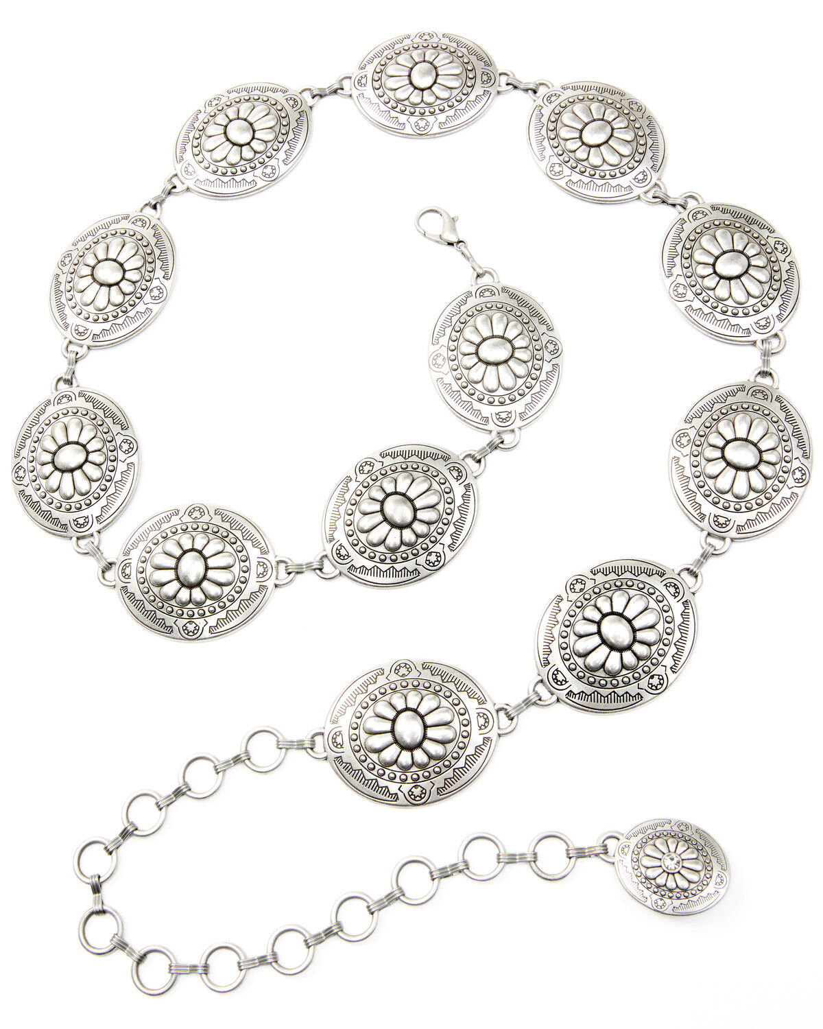 Shyanne Women's Oval Concho Chain Belt