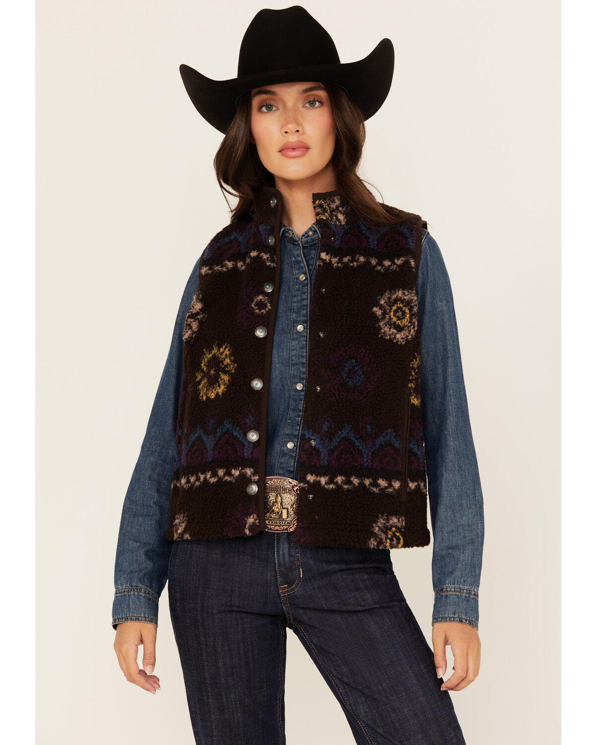 Shyanne Women's Printed Sherpa Vest