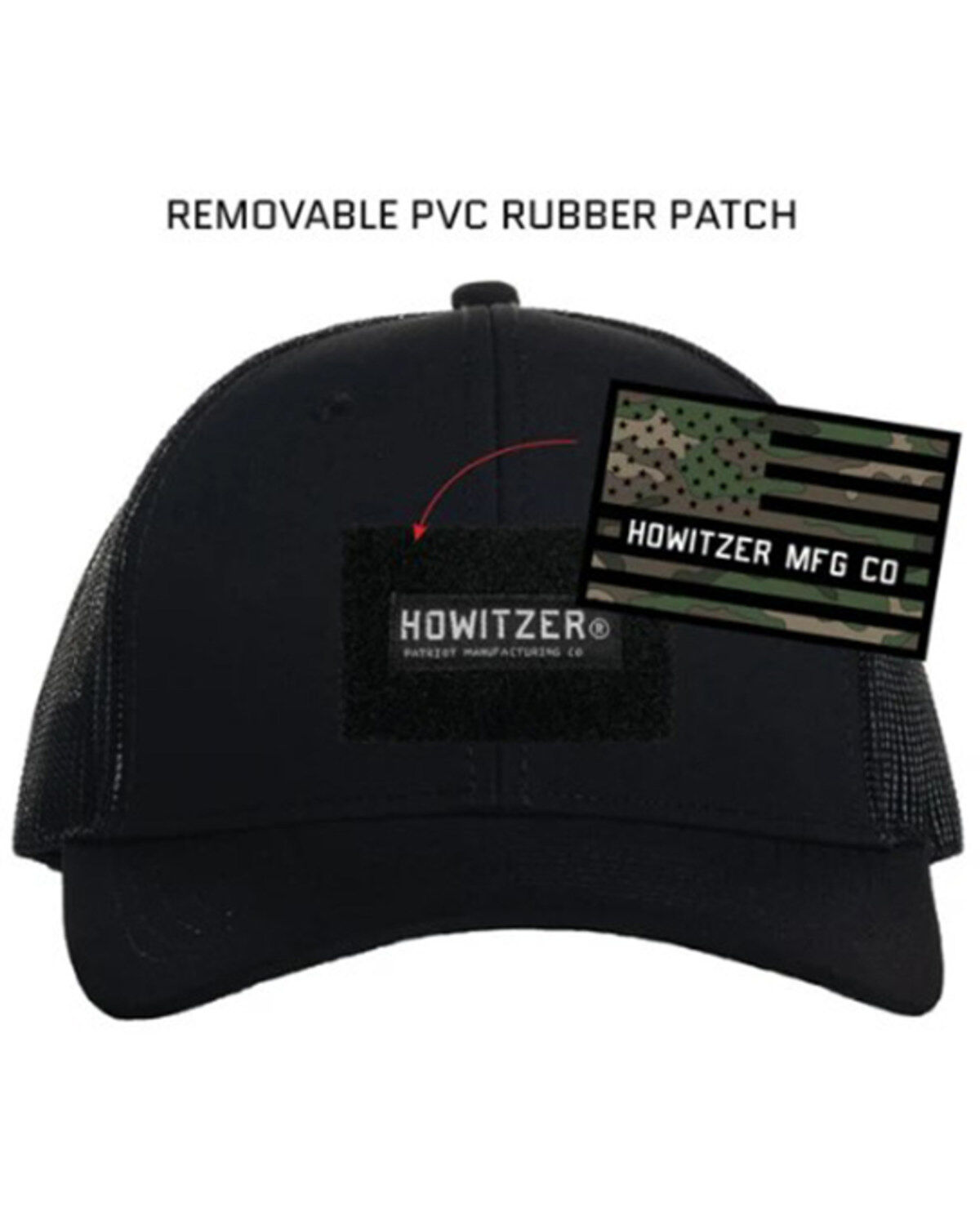 Howitzer Men's Camo Flag Logo Patch Ball Cap