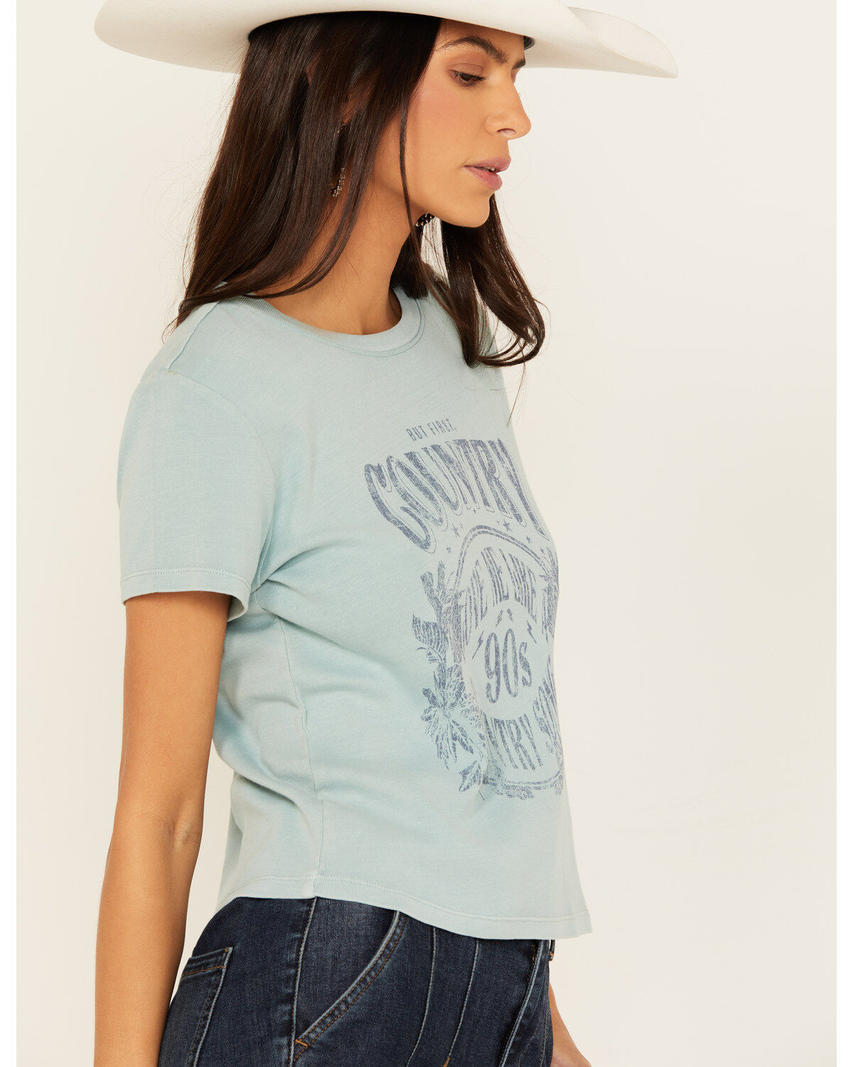 Cleo + Wolf Women's Aiden Short Sleeve Cropped Graphic Tee