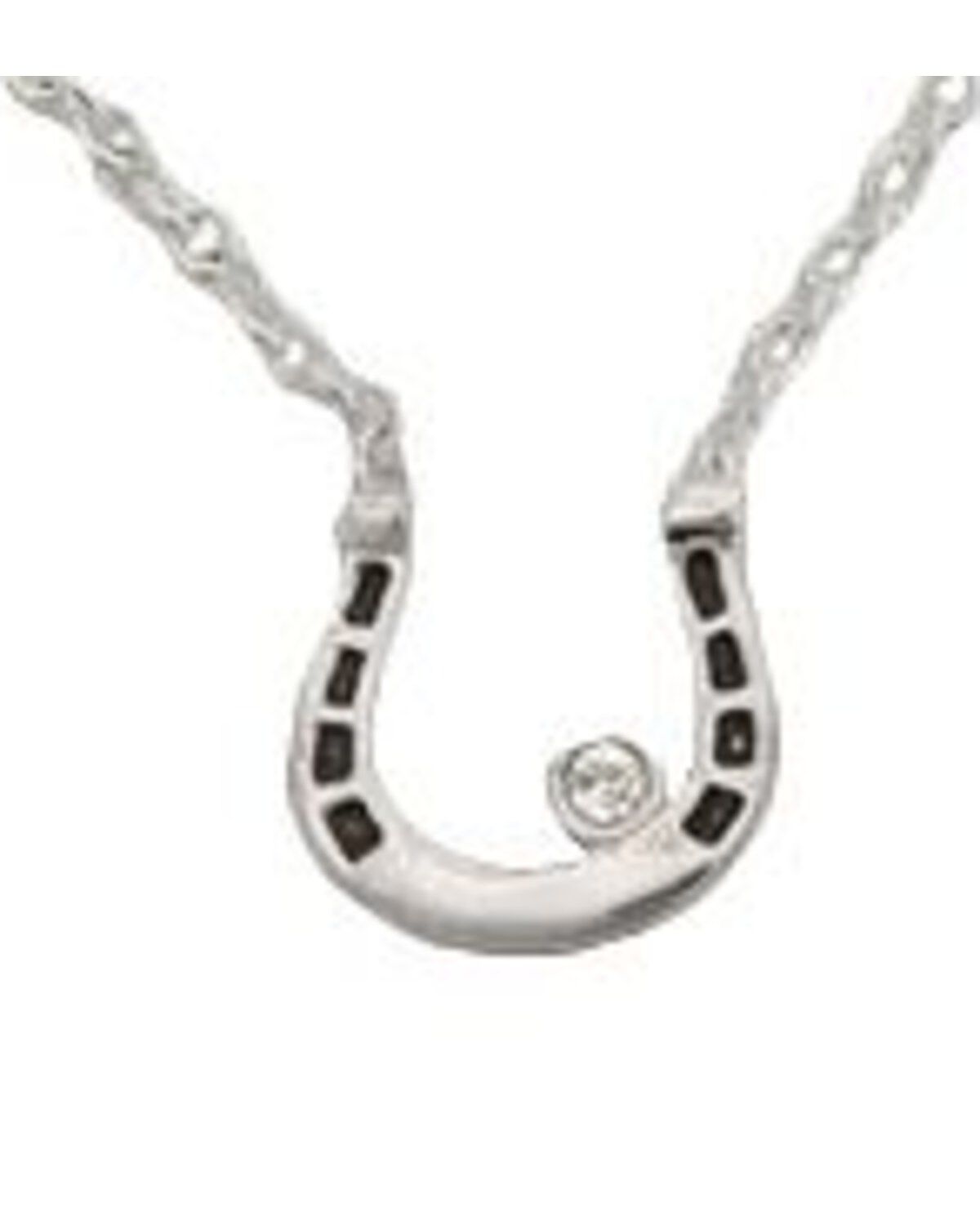 Montana Silversmiths Women's Small Horseshoe CZ Necklace